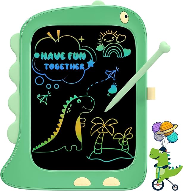 TEKFUN Kids Toys for 3 4 5 Year Old Boys Girls, 8.5inch LCD Writing Tablet Kids Drawing Tablet, Dinosaur Toys Drawing Pad for 2 3 4 5 6 Year Old Boy Girl Birthday Christmas Gifts (Green)