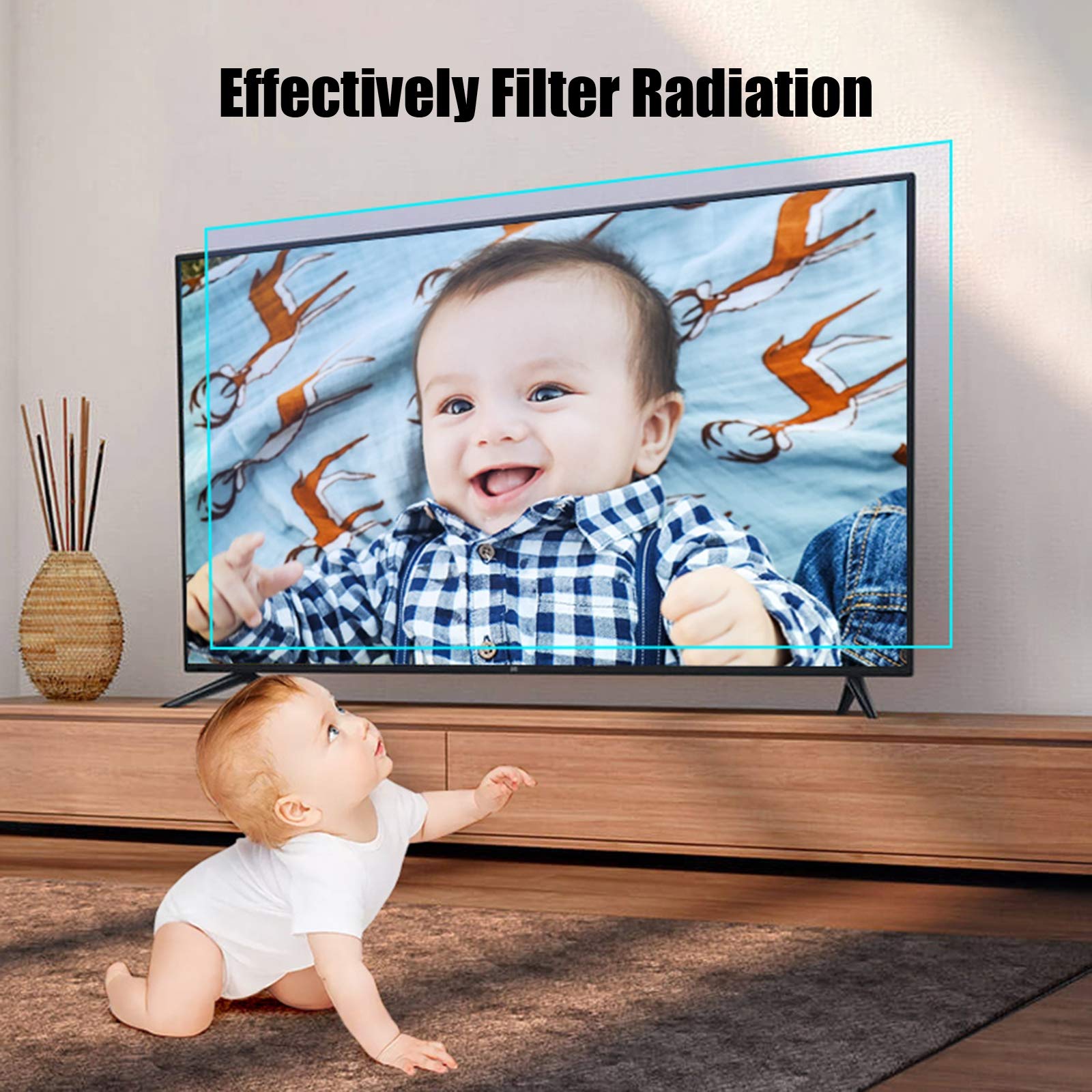 Protector de pantalla para TV de 32 a 75 pulgadas: película protectora mate/tasa antirreflejos de hasta el 90%, antimiopía (65 Inch 1429 X 804)