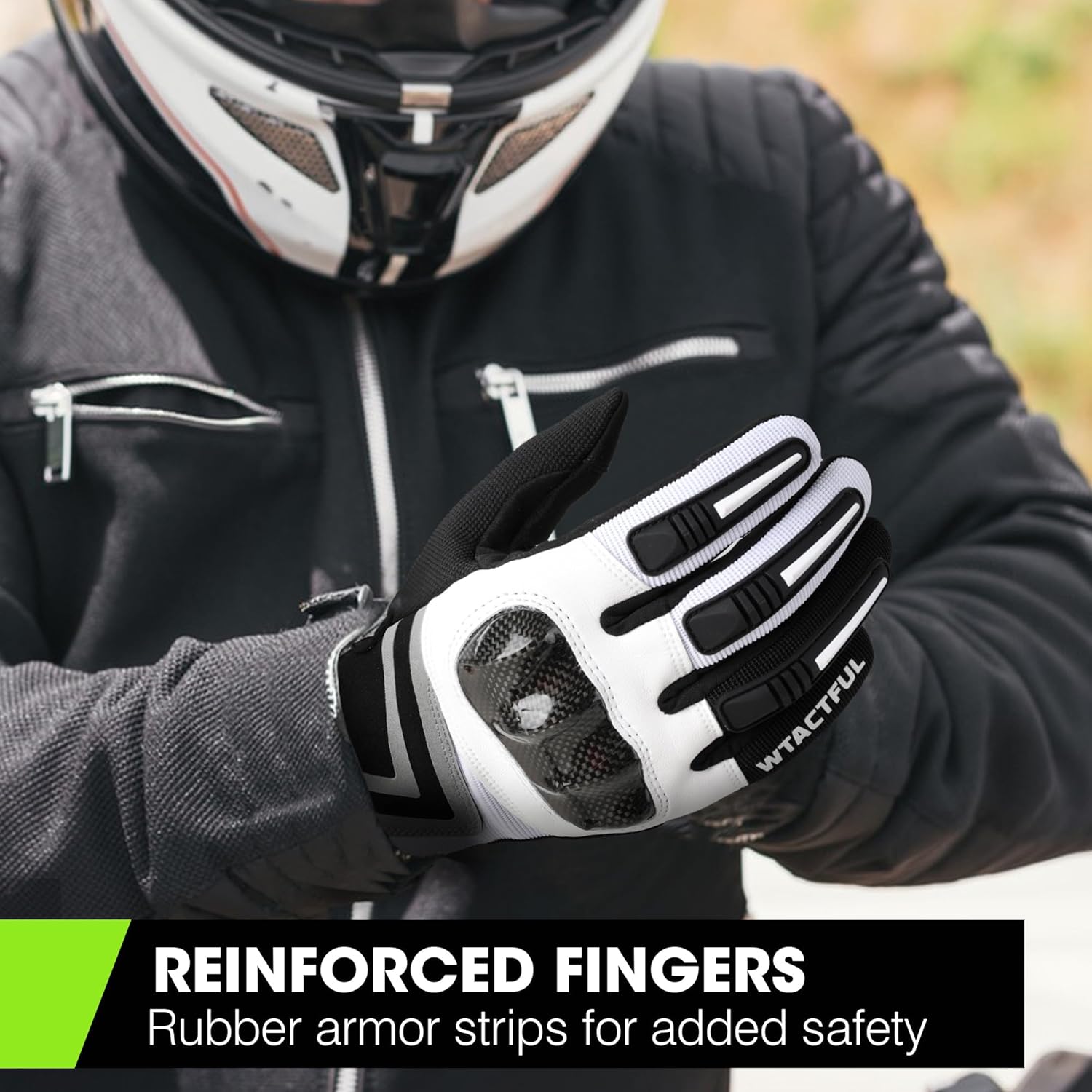 WTACTFUL Lightweight Motorcycle Gloves for Men, Touchscreen Summer Breathable Gloves for Motocross Casual Riding - Image 7