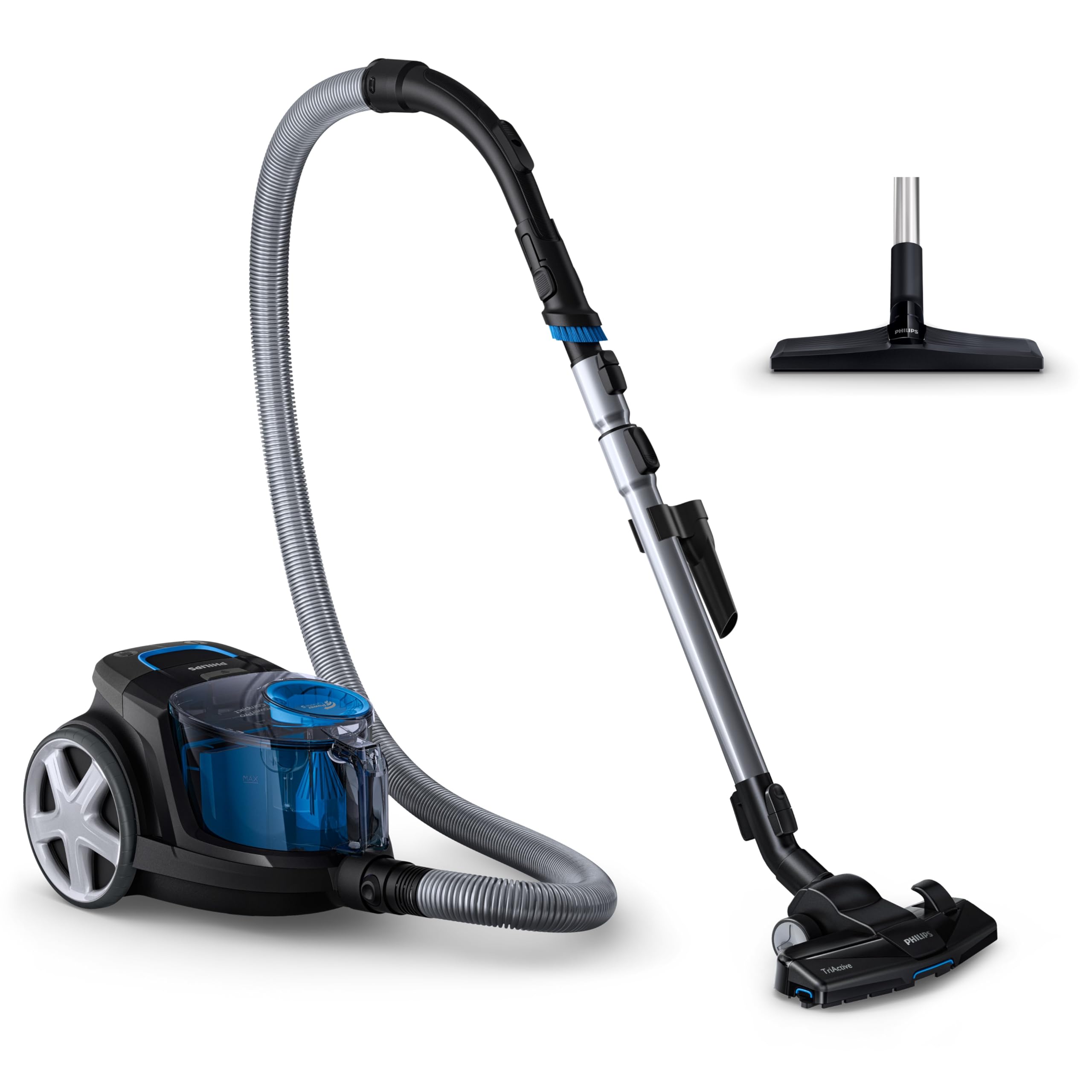Philips PowerPro Compact FC9331/09 - Aspirador, Sistema Ciclonico sin Bolsa, Deposito 1.5l, Filtro Antialergias, Facil de Limpiar