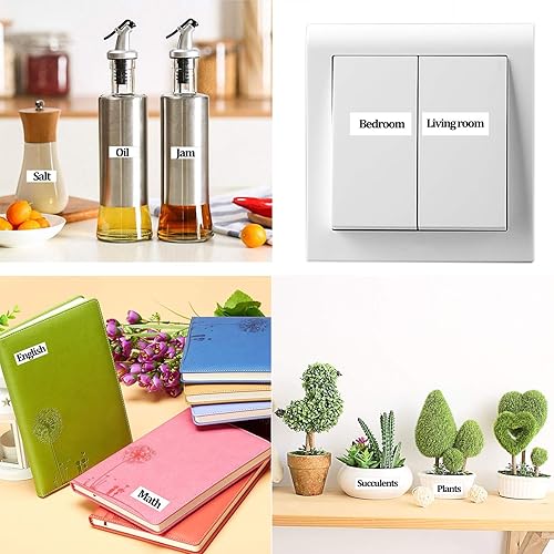 Miniatura 6 de Absonic Paquete de 5 etiquetas T 40913 compatibles con Dymo D1 cinta de etiquetas de 0.354 in 41913 S0720680 0.354 in 0.35 pulgadas, recambios de