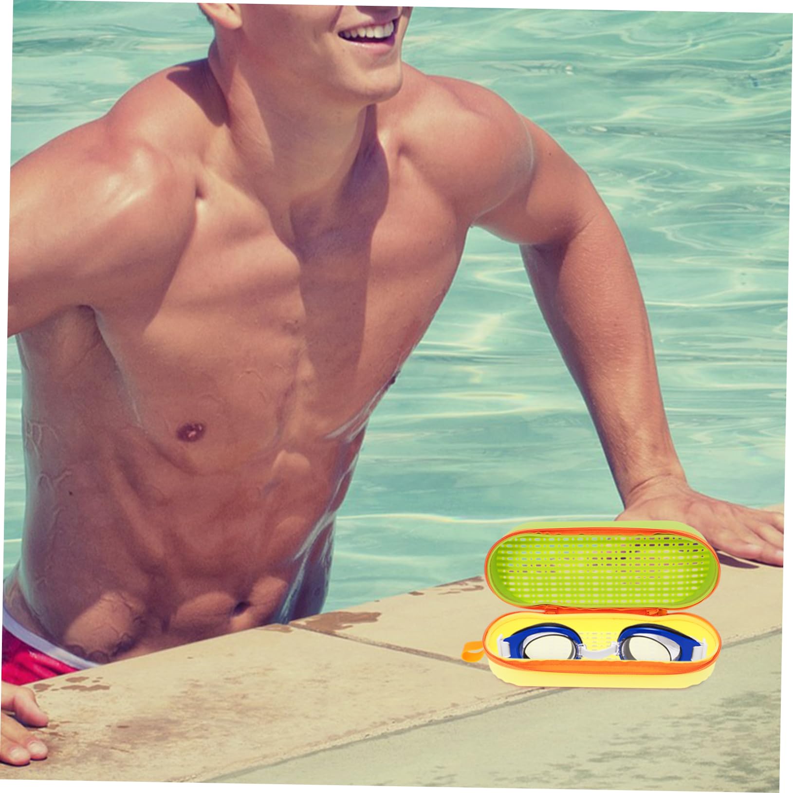 Sosoport 4 Pezzi Scatola Di Immagazzinaggio Per Occhialini Da Nuoto Scatole Caryying Per Occhialini Da Nuoto Custodie Per Occhiali Colorati Custodie Per Occhiali In Silicone Custodie Per