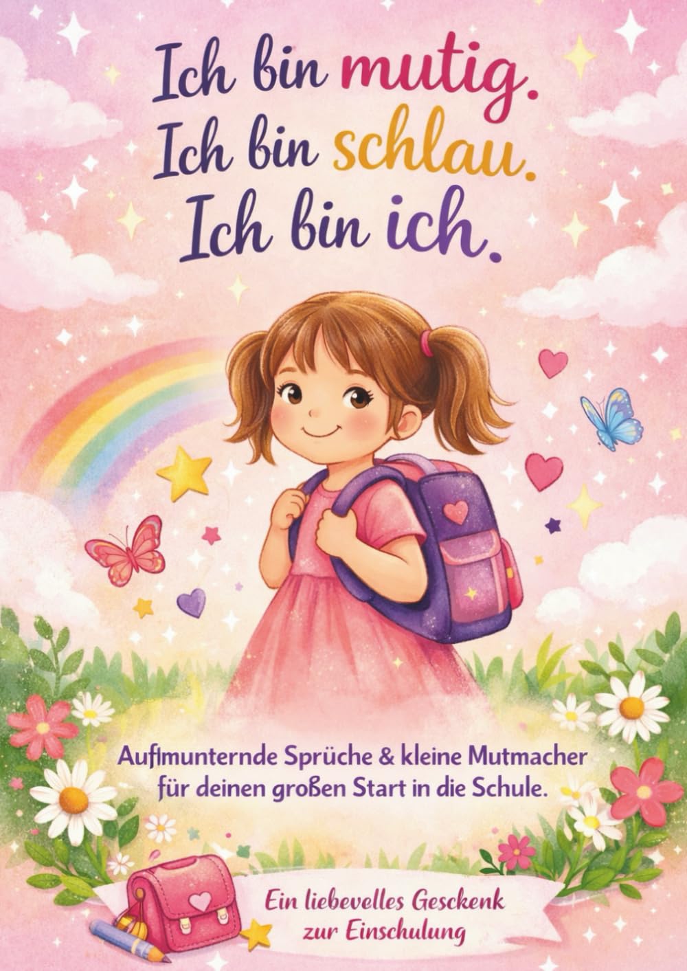 Aufmunternde Sprüche & Kleine Mutmacher für einen großartigen Start in die Schule: Mutmach und Malbuch zur Einschulung (Leselernsprüche und Ausmalbilder)