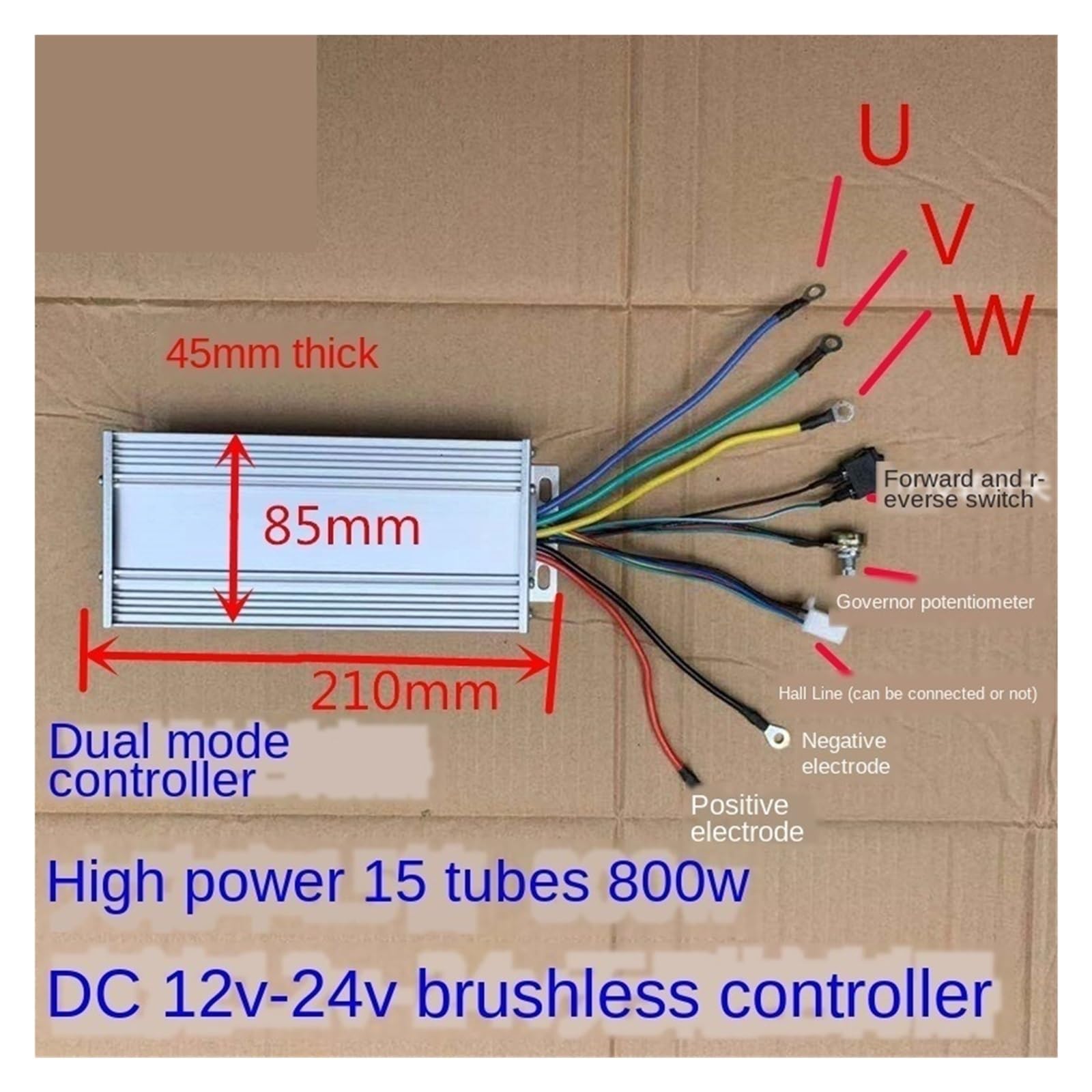 DC12 V-24 V bezszczotkowy kontroler silnika, bezszczotkowy sterownik, 800 W, 40 A
