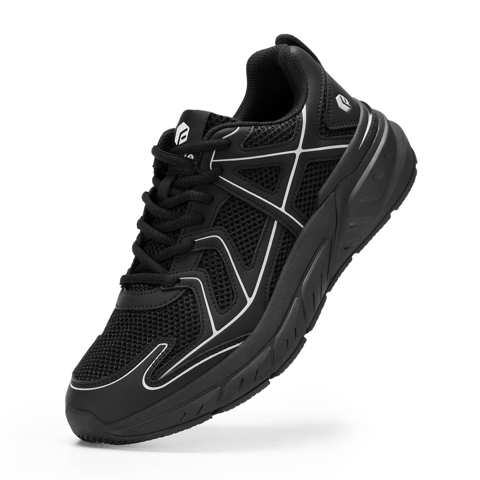 FitVille Mens Walking Shoes Wide Width Thicker Cushioning Sneakers Extra Wide Shoes for Men Bouncy Shoes Non Slip Workout Gym Athletic Sneakers