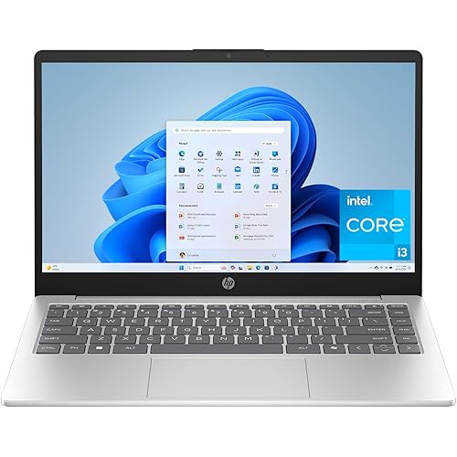 HP 14 inch Laptop, HD Display, Intel Core i3-N305, 8 GB RAM, 256 GB SSD, Intel UHD Graphics, Windows 11 Home in S Mode, Natural Silver, 14-ep0299nr