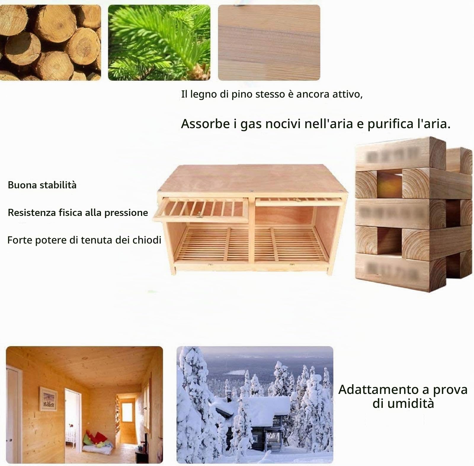 Gabbia per Uccelli Cassetta per Nido in Legno massello Gabbia per Abbinamento di piccioni Piccione da Corsa Piccione Viaggiatore Nido per piccioni Fornisce Il Design del bullone della Porta