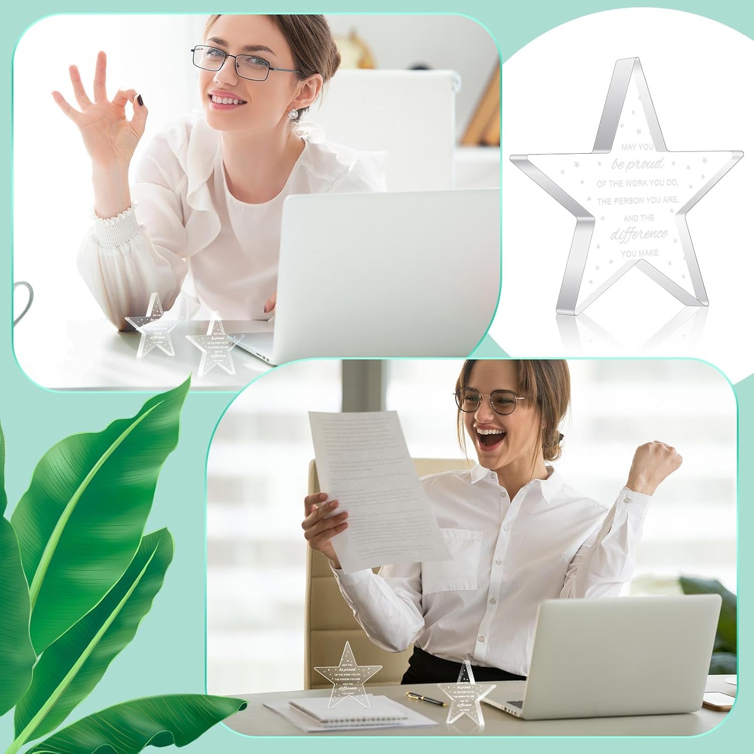 Employee Appreciation Awards for Coworker Employee of The Month Trophy Acrylic Thank You Gift Bulk Be Proud of The Work You Do Keepsake for Retirement Farewell