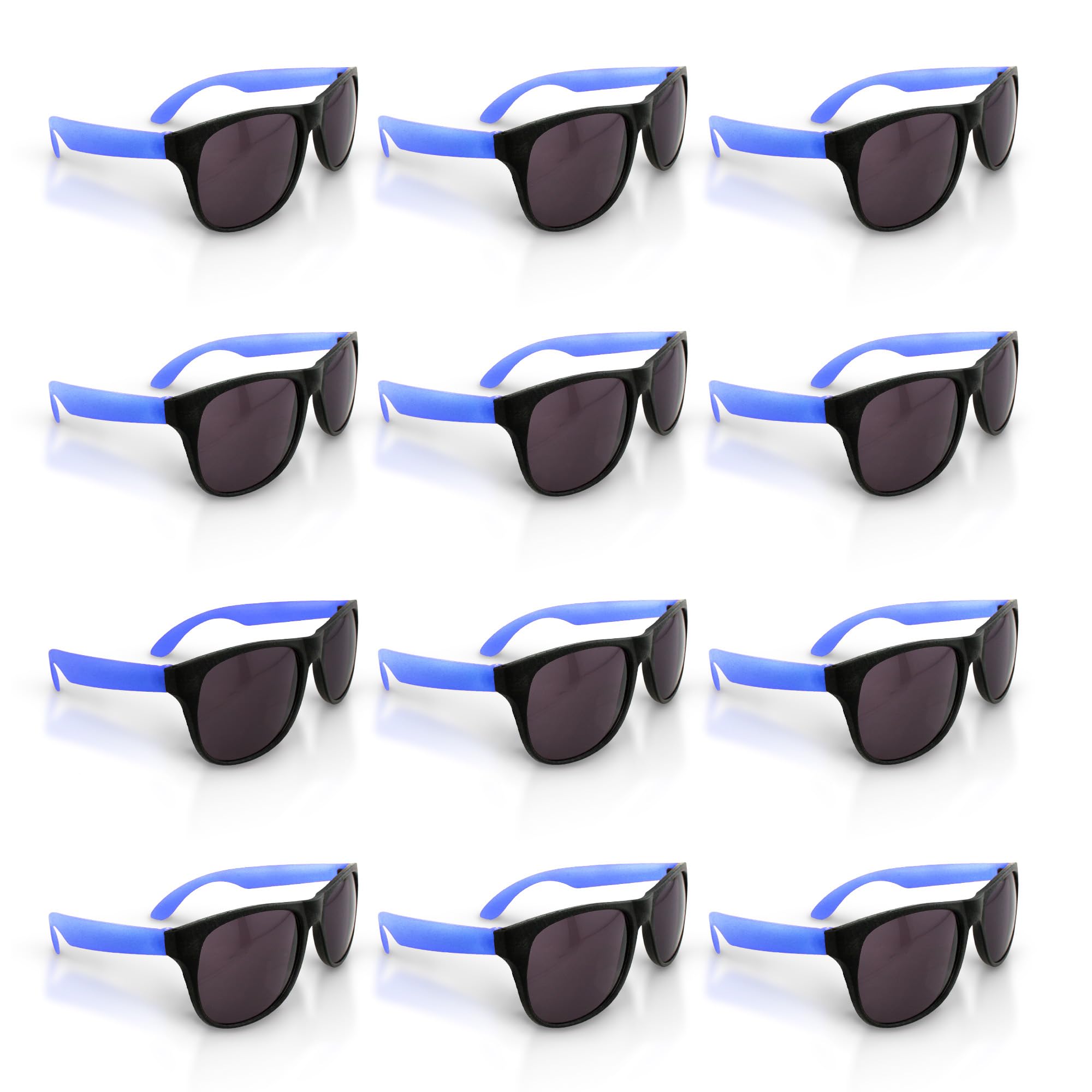 Windy City Novelties Retro Neon Colorful Arm Sunglasses for Adults Kids Party Favors - 12 Pack