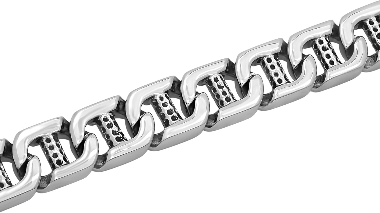 Men’s Stainless Steel High Polish Rugged Cuban Bracelet - Durable Elegance, 8.5" - Image 4