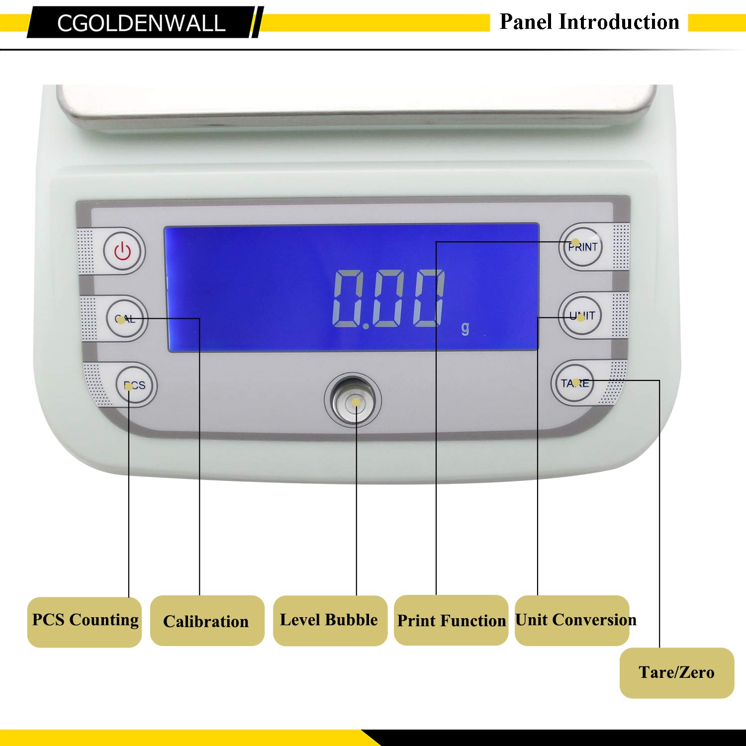 5000g 5kg 0.01g Báscula analítica de Laboratorio Báscula de precisión Digital Contador analítico Calibración automática Báscula Comercial Alta precisión