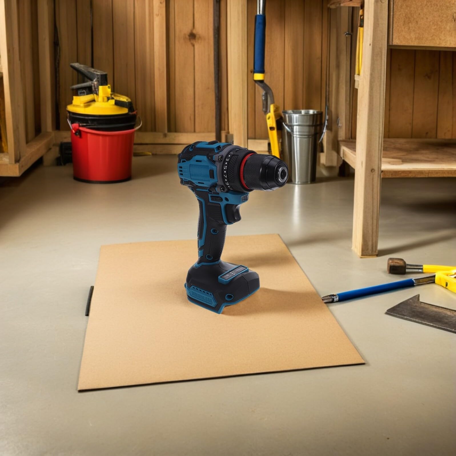 Yardenfun Taladro de Impacto Inalámbrico Portátil y Compacto Taladro Eléctrico Recargable Doble Velocidad Herramienta Eléctrica Pequeña para Bricolaje y Reparaciones Domésticas