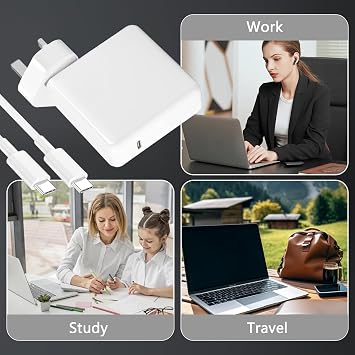 100W USB C Laptop Charger Compatible With MacBook Pro 13 14 15 16 inch, Air 13 15 inch 2025 2024 2023,IPhone 17 16 15,i-Pad Pro/Air Etc All USB C Device