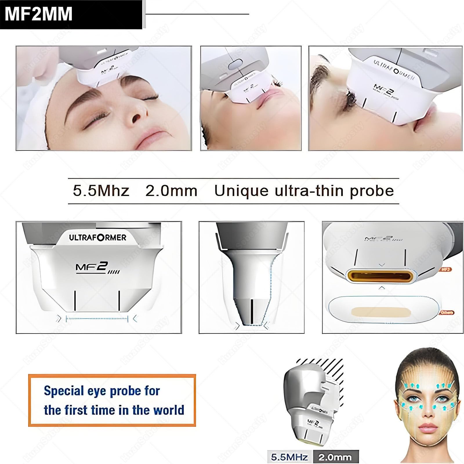 Macchinario 7d Hifu Viso&Corpo,Macchina Rassodamento Pelle E Il Dimagrimento Corpo,7Testine Professionali (1.5-13mm),Dispositivo per Il Lifting E Il Rassodamento Strato Smas
