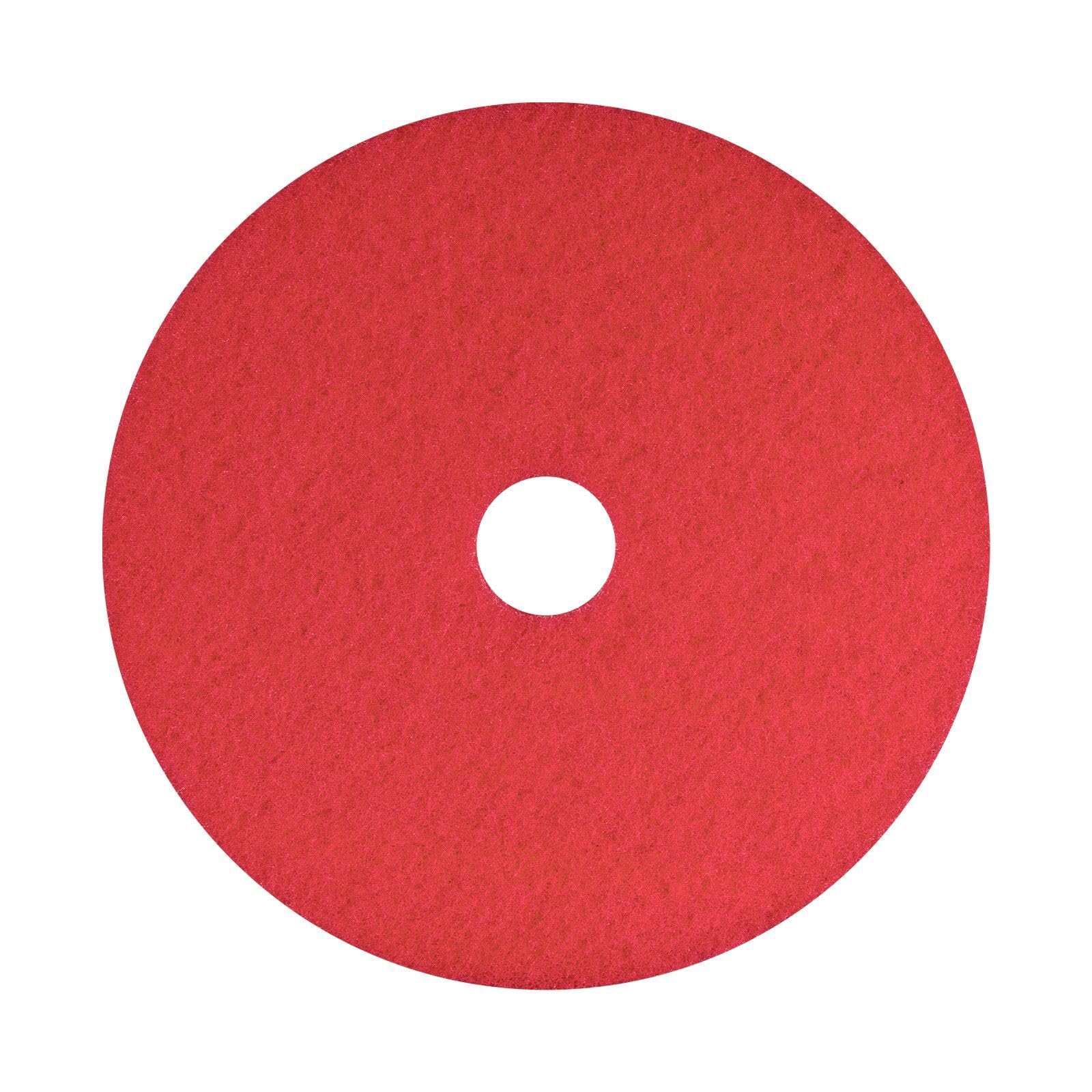 Glit/Microtron 404420 - Almohadilla de limpieza diaria y pulidor, 50,8 cm, color rojo (paquete de 5)