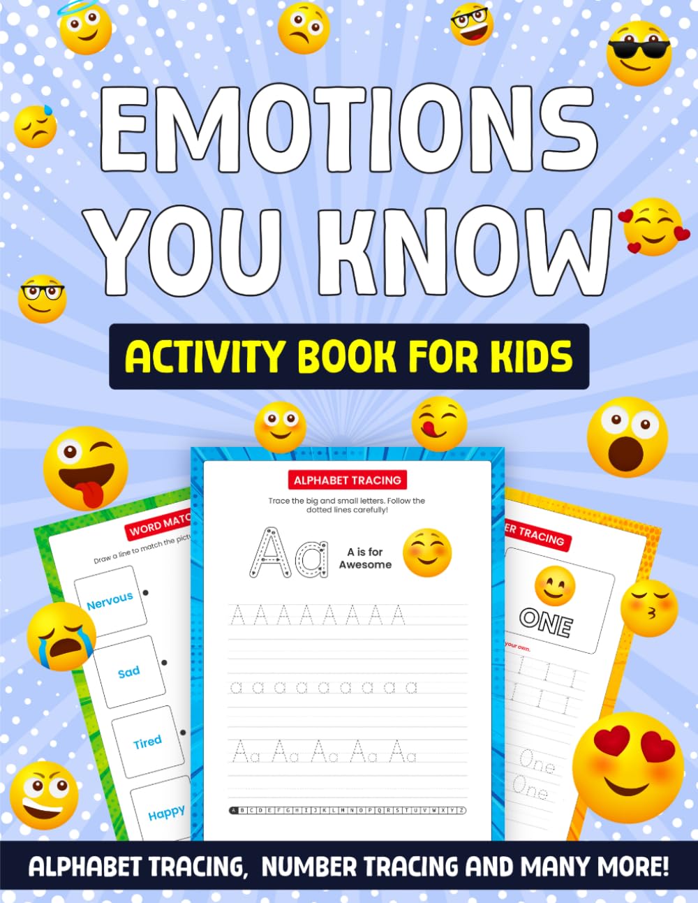 Emotions You Know: Activity Book For Kids: Alphabet Tracing, Number Tracing and Many More! (Emotions You Know Series)