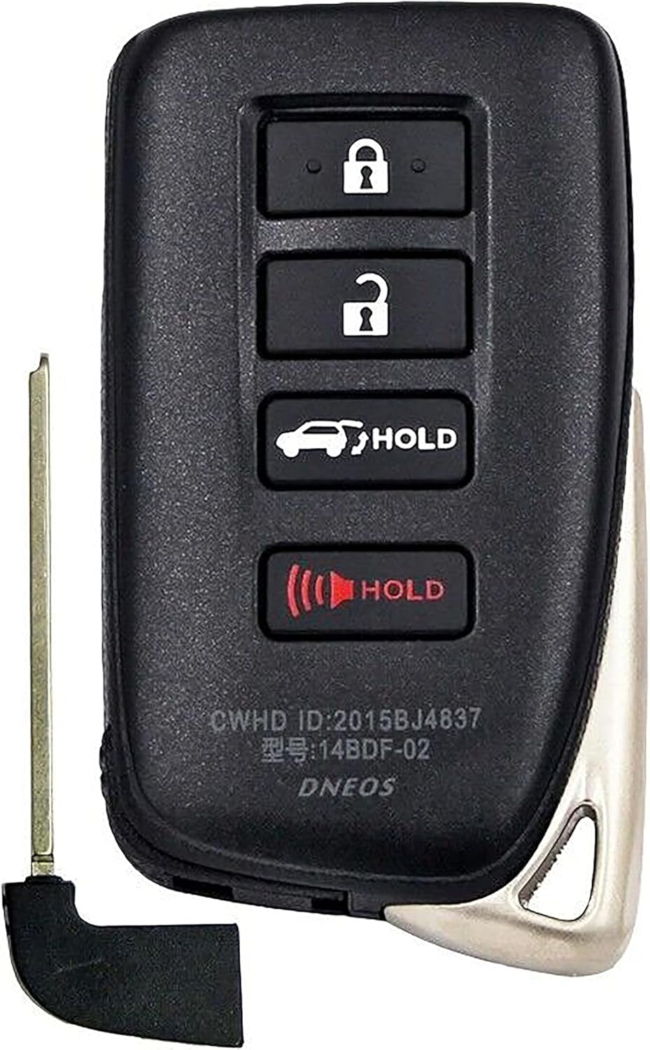 1x New Replacement Proximity Key Fob Remote Compatible with & Fit for 2016-2020 Lexus RX350 - RX450h - MPN HYQ14FBB-02
