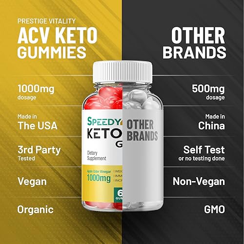 Miniatura 6 de Paquete de 3 gomitas Speedy Keto ACV  Fórmula avanzada Speedy Keto Plus ACV Gummies Vinagre de sidra de manzana Speedy ACV Suplemento dietético para