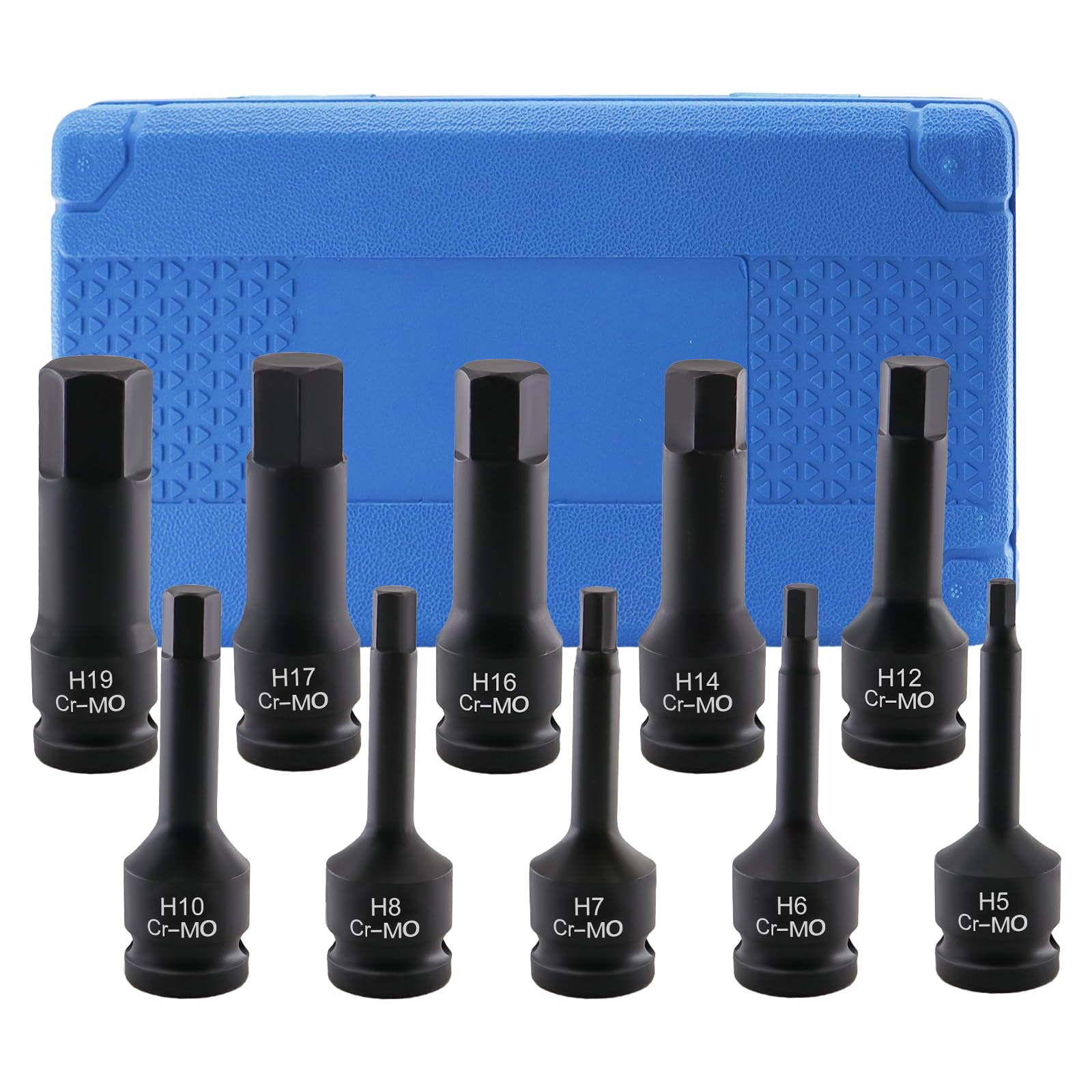 Embouts de visseuse à percussion 1/2 outillage long pour clé dynamométrique cliquet H5-H19
