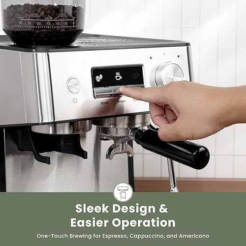 Miniatura 7 de (2026 Upgrade) Gevi 20 Bar Espresso Machine with Grinder & Milk Frother, Professional Coffee Maker for Home, Cappuccino & Latte, Removable Water