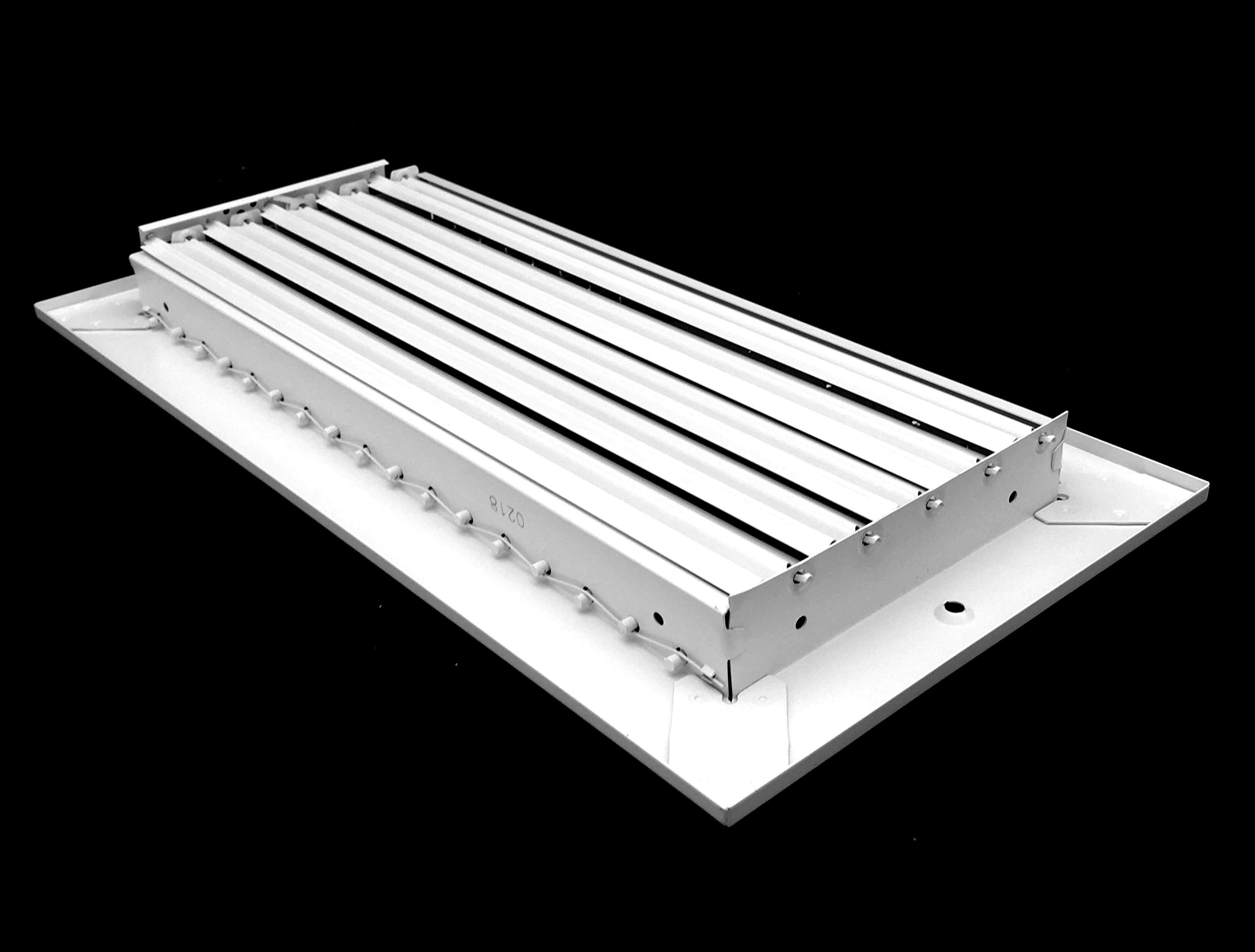 Luftauslassgitter 35,6x15,2 Cm (Weiß) – Verstellbare Lamellen Für HLK-Systeme, Hoher Luftstrom, Außenmaße 40,3x20,3 Cm