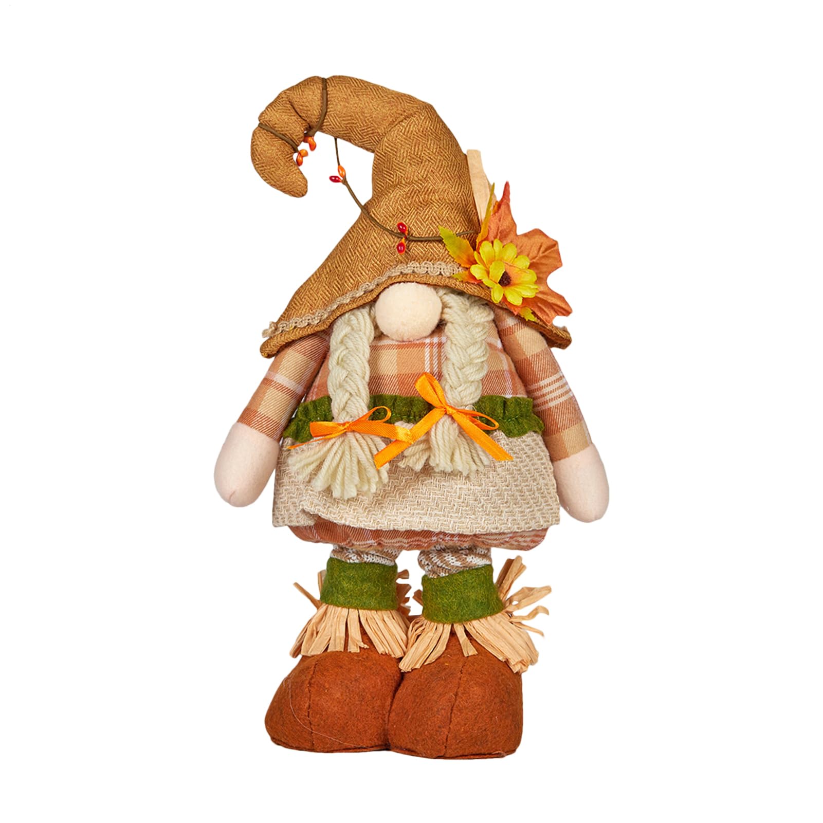 Generisch Herbstdeko Wichtel Ausziehbaren Beinen Herbst Dekoration Wichtel Figuren Für Thanksgiving Und Herbst Dekoration 37-50 cm