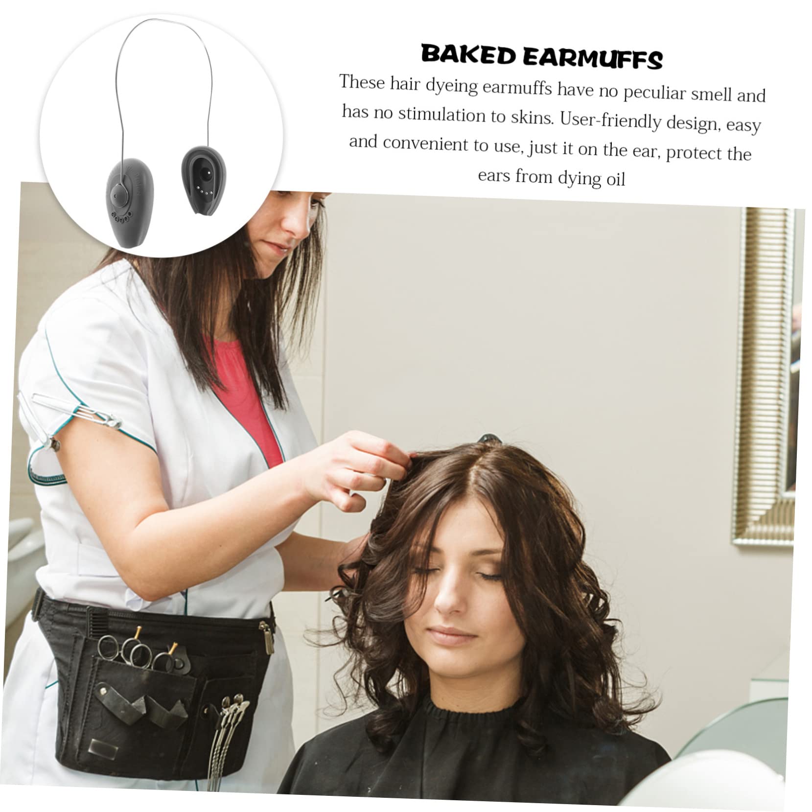 Didiseaon Silicone Earmuffs for Hair Dye Salon Ear Protectors Hot Tool Ear Cover