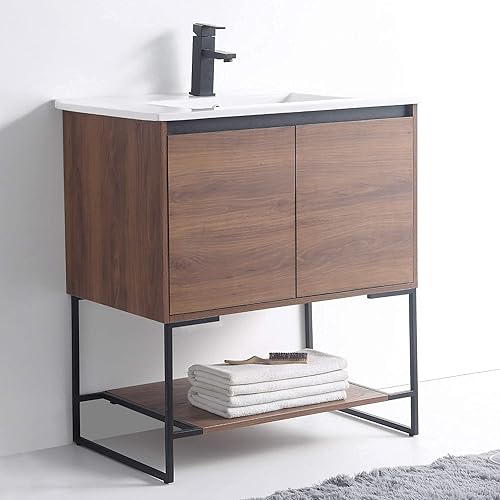 Miniatura 4 de Mueble de baño URBANIA VANITY con 2 puertas, estante y lavabo