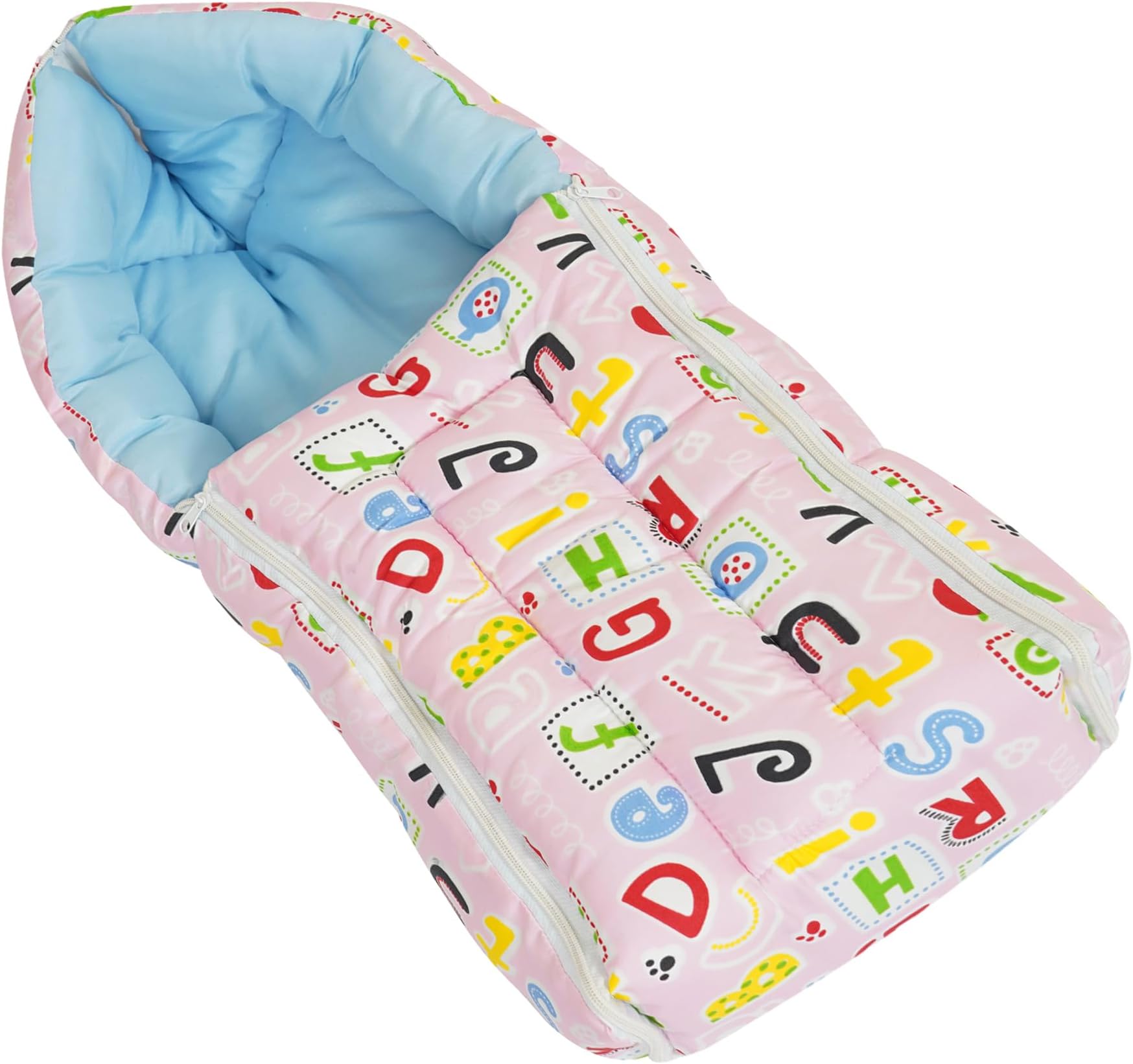 Sharma Clothing Pure Soft Cotton Baby Boys and Baby Girls 3 in 1 Multi Usage Sleeping Bag and Carry Bag and Bed kam (0-7Months,Pink)