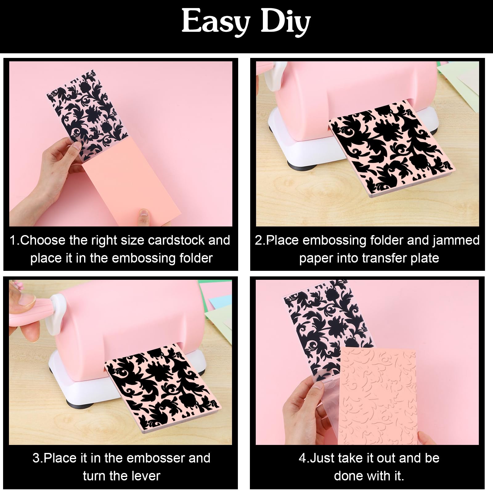 20 Pcs Embossing Folders for Card Making, DIY Craft Template Embossing Stencil Plastic Paper Card Decorating Mold Folder for Scrapbook Photo Album DIY Craft Making, 5.9 x 4.1 Inch (Vintage)