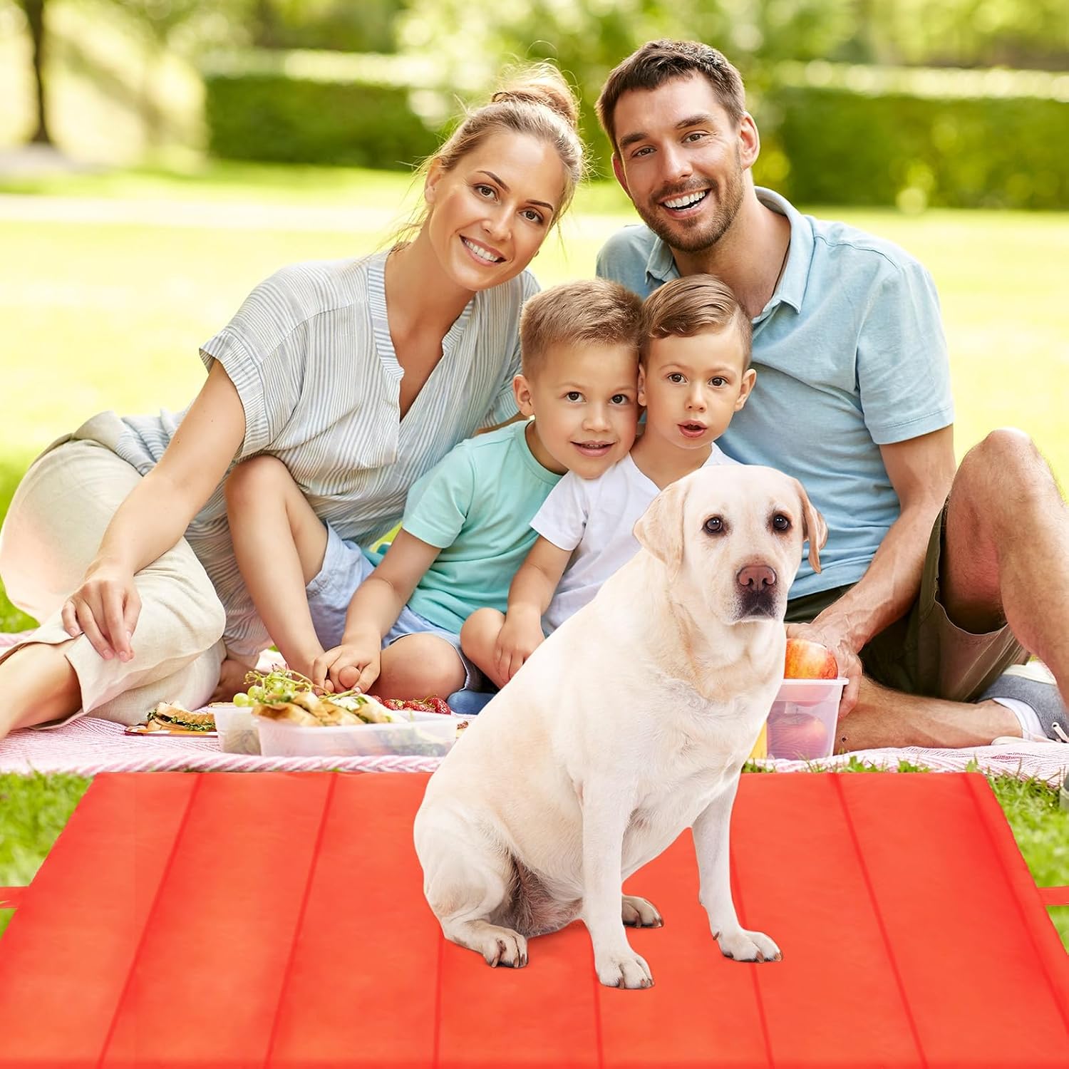 review 3 Pack Outdoor Dog Bed 51x35 Inch Large Size Camping Dog Mat Waterproof Portable Pet Mat Foldable Travel Dog Mattress for Large Dog and Pet