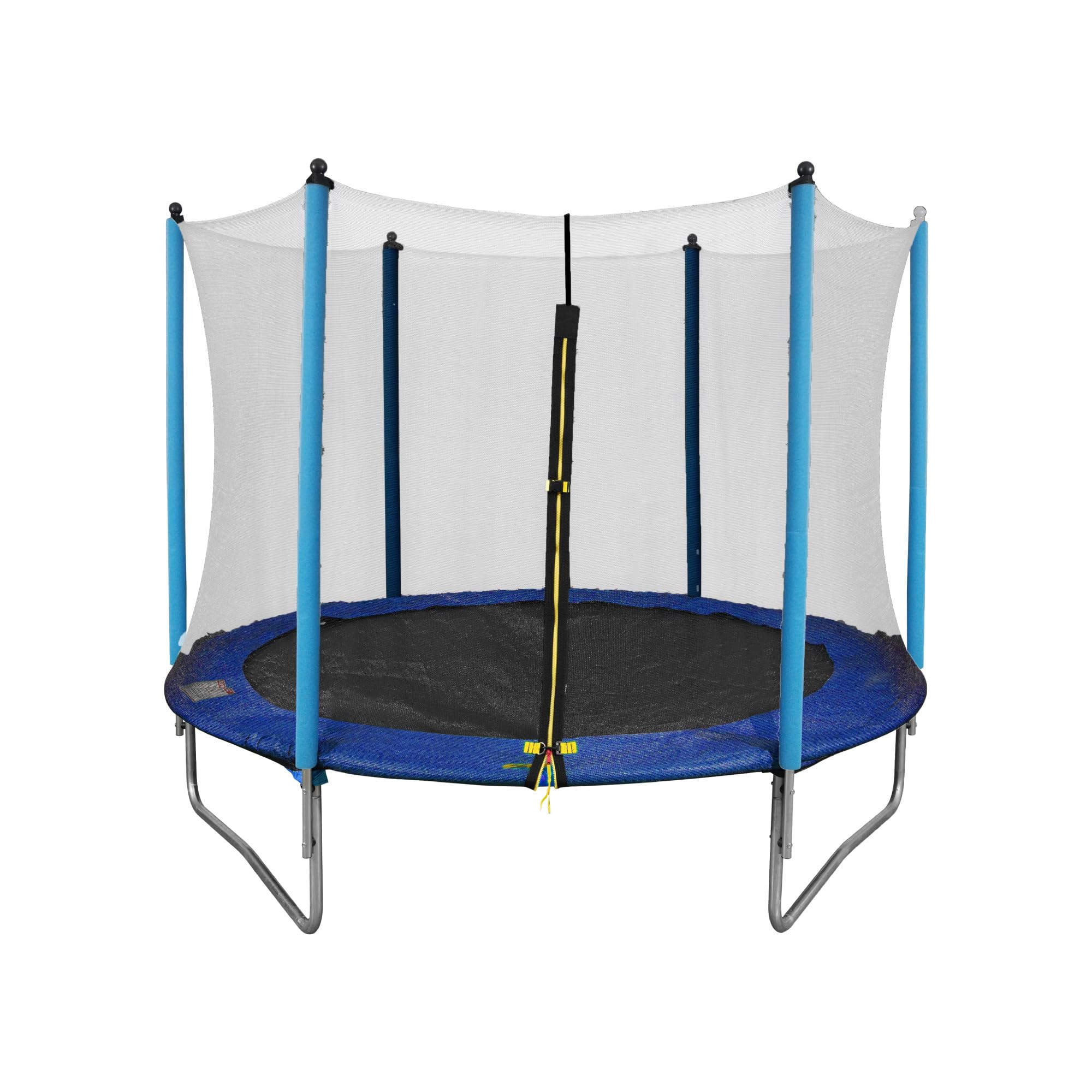 YEI Brincolín para Niños, Trampolín de 8 Pies, 2.43 Metros, Red Seguridad Resortes Reforzados Galvanizados, Postes Protegidos Acolchados Cubiertos de Espuma Resistencia a Lluvia y Sol