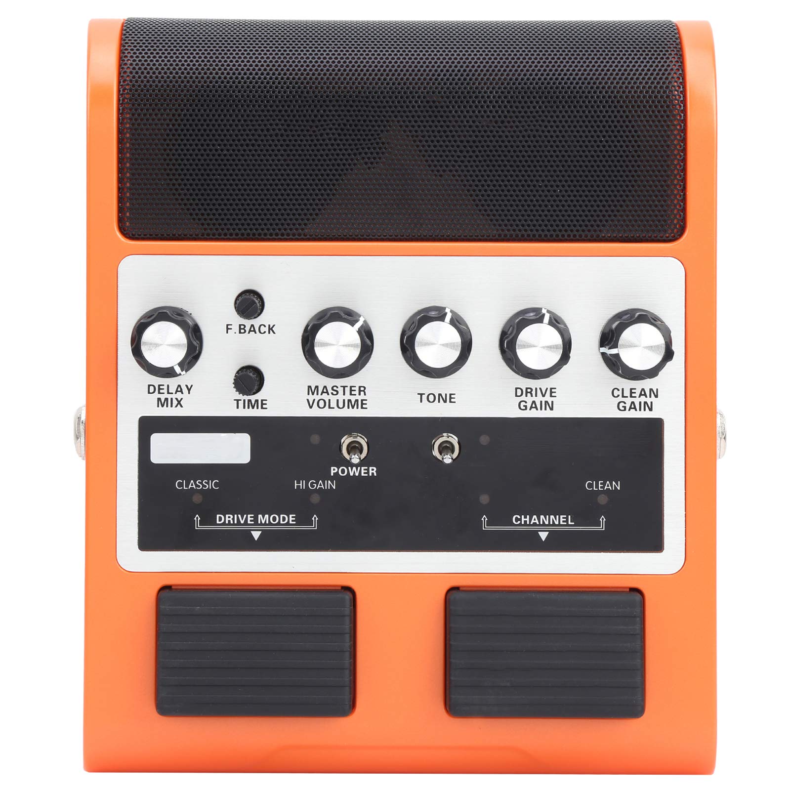 HERCHR Amplificatore E Pedale per Chitarra Portatile 100‑240V 8W Amplificatore per Chitarra Combinato Bluetooth Ricaricabile Mini Amplificatore per Chitarra(Spina UE)