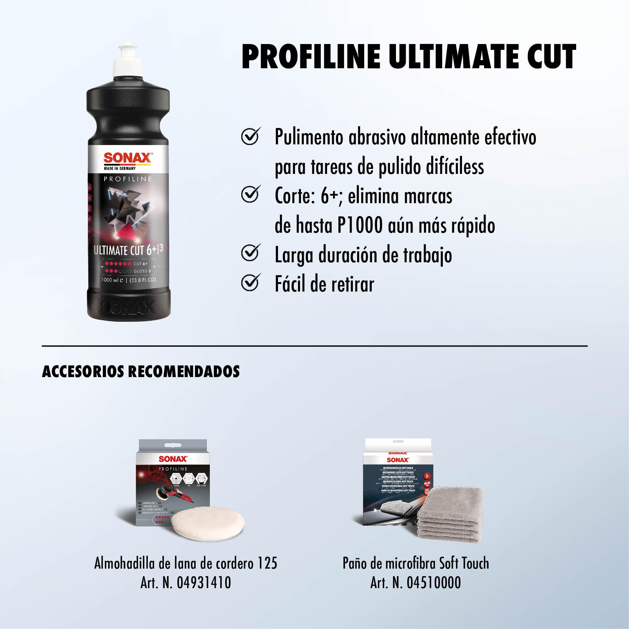 SONAX PROFILINE UltimateCut (1L) pulimento abrasivo rápido