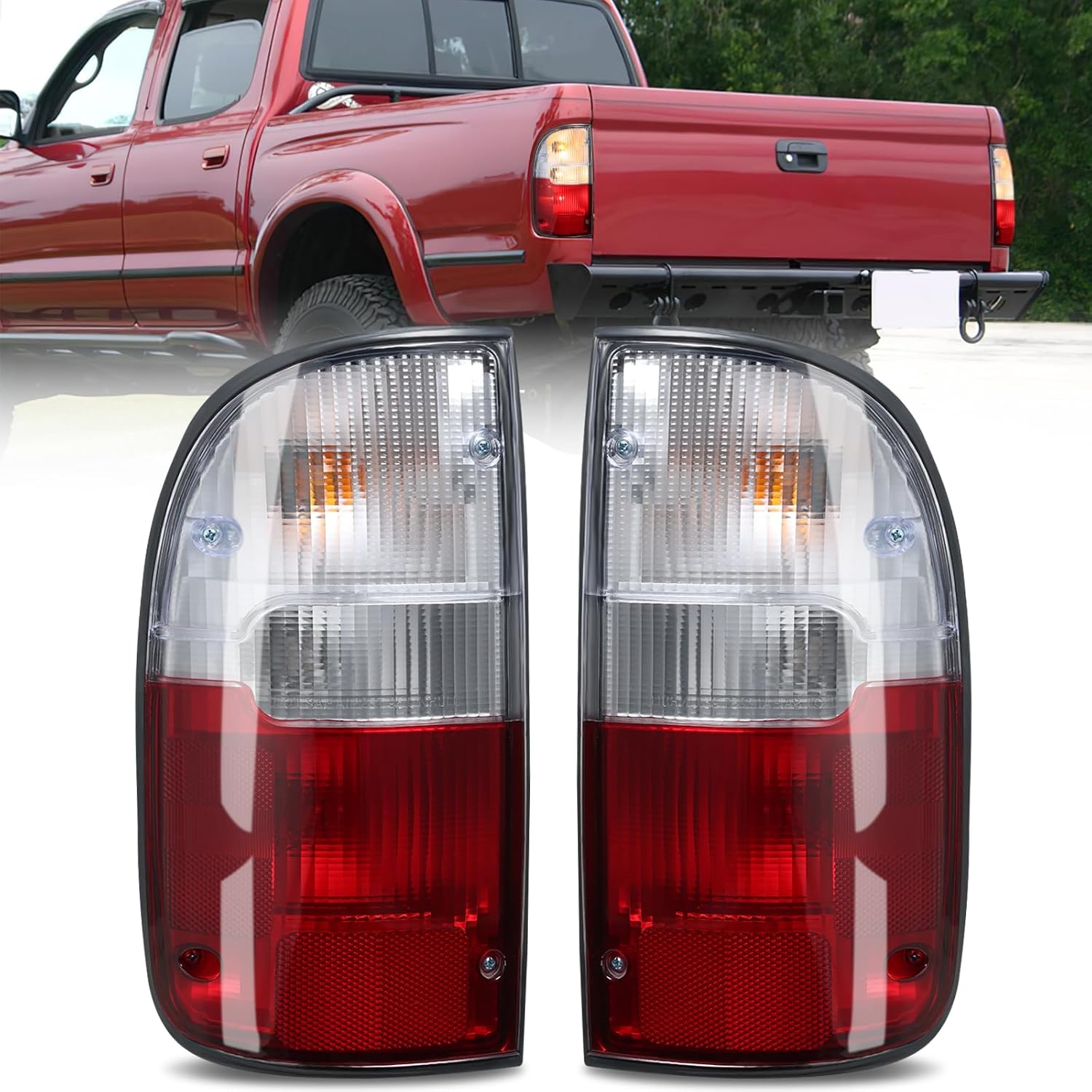 Nilight Taillight Assembly Compatible with 1995 1996 1997 1998 1999 2000 Toyota Tacoma Rear Tail Light Lamp Replacement OE Style Driver Side and Passenger Side