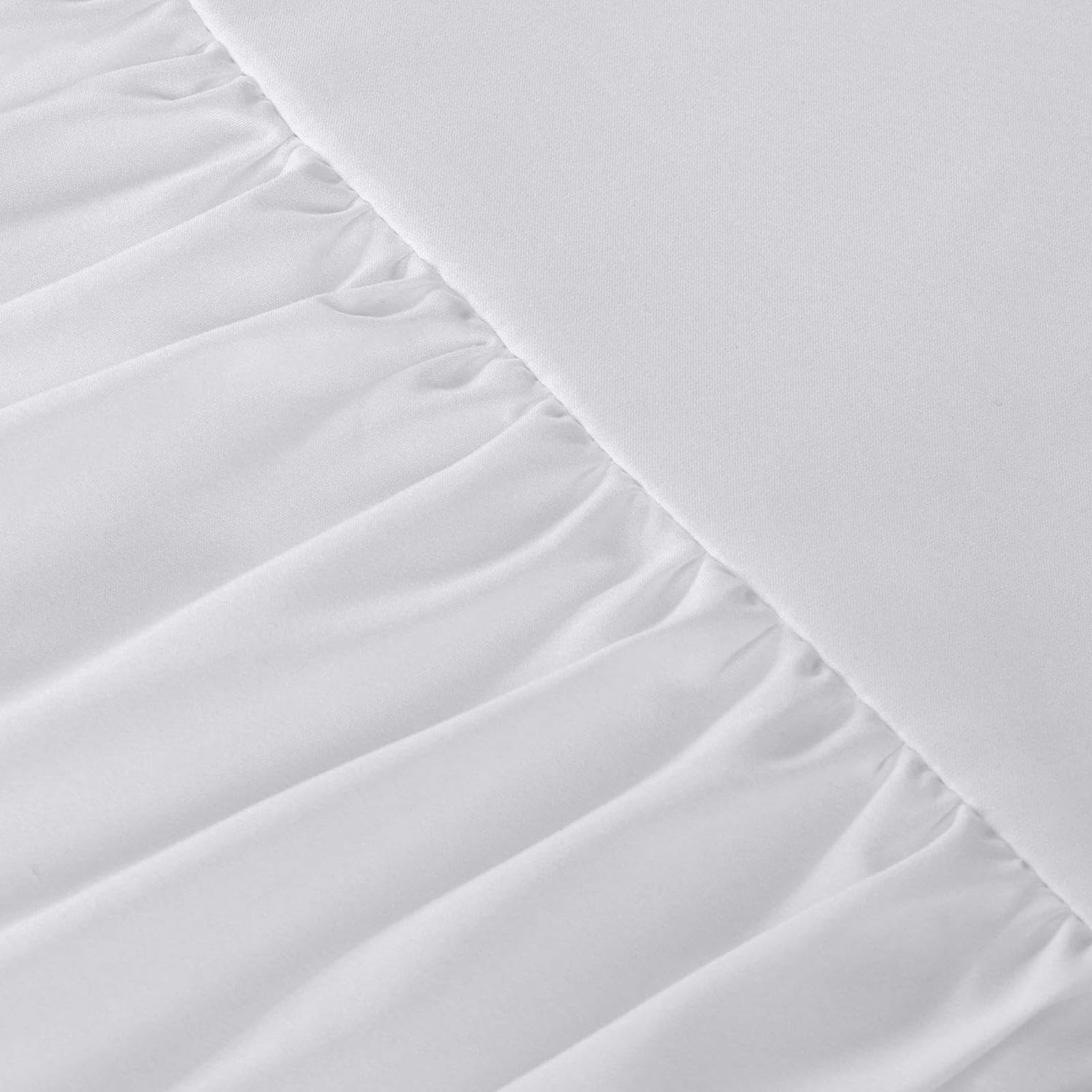 Jupe de Berceau à Volants | Volant Anti-poussière avec Garniture à Pampilles,Jupe de Berceau à Volants avec Pompons, Jupes de literie en Microfibre pour Berceau de bébé pour bébés garçons