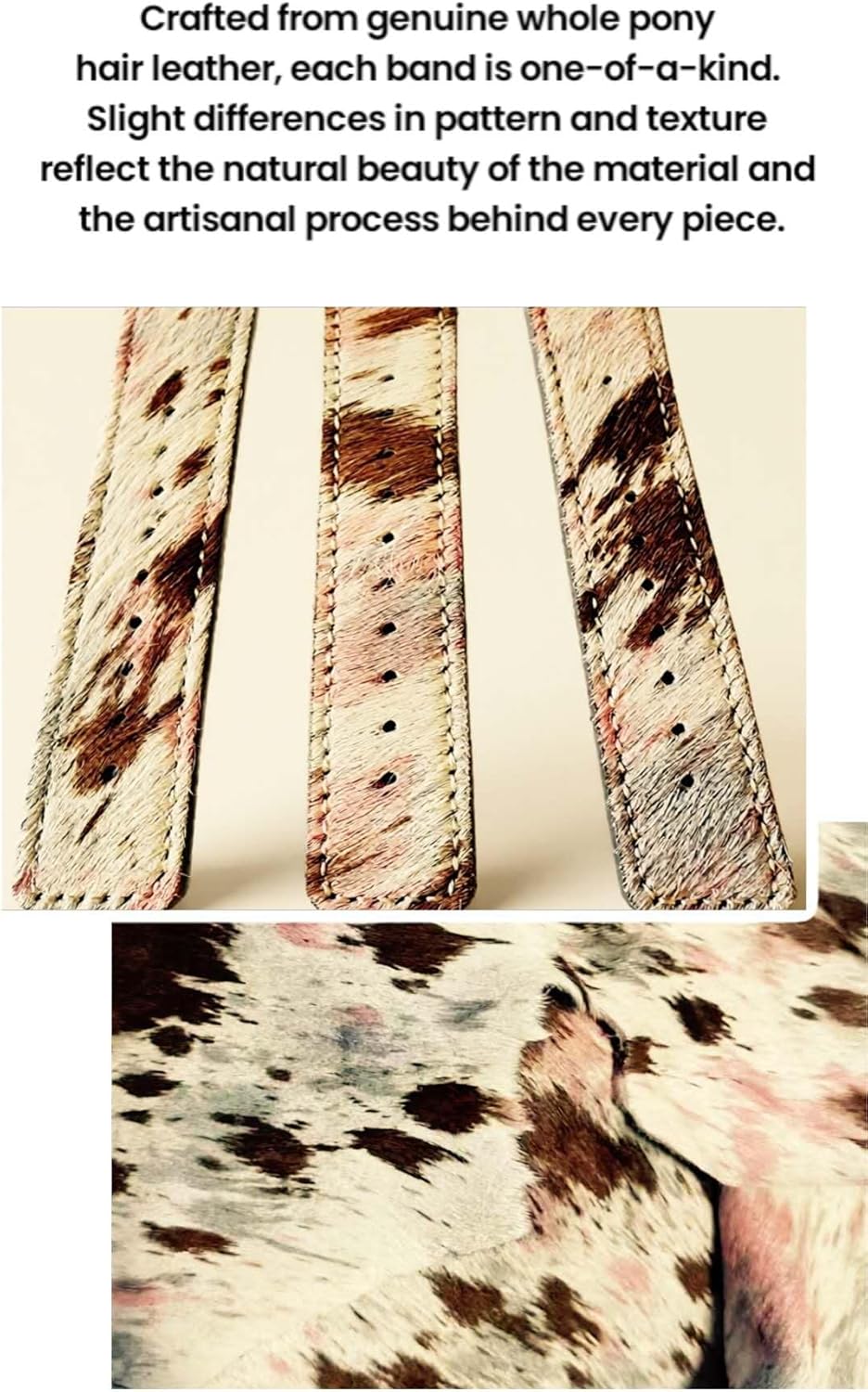DSAAplus Luxury Cowhide Fur Leather Western Strap For Apple Watch Band 38 40 41 42 44 45 46 49mm Stylish Wristband for iWatch Series 11 10 9 8 7 6 5 4 Ultra SE 3 2 1
