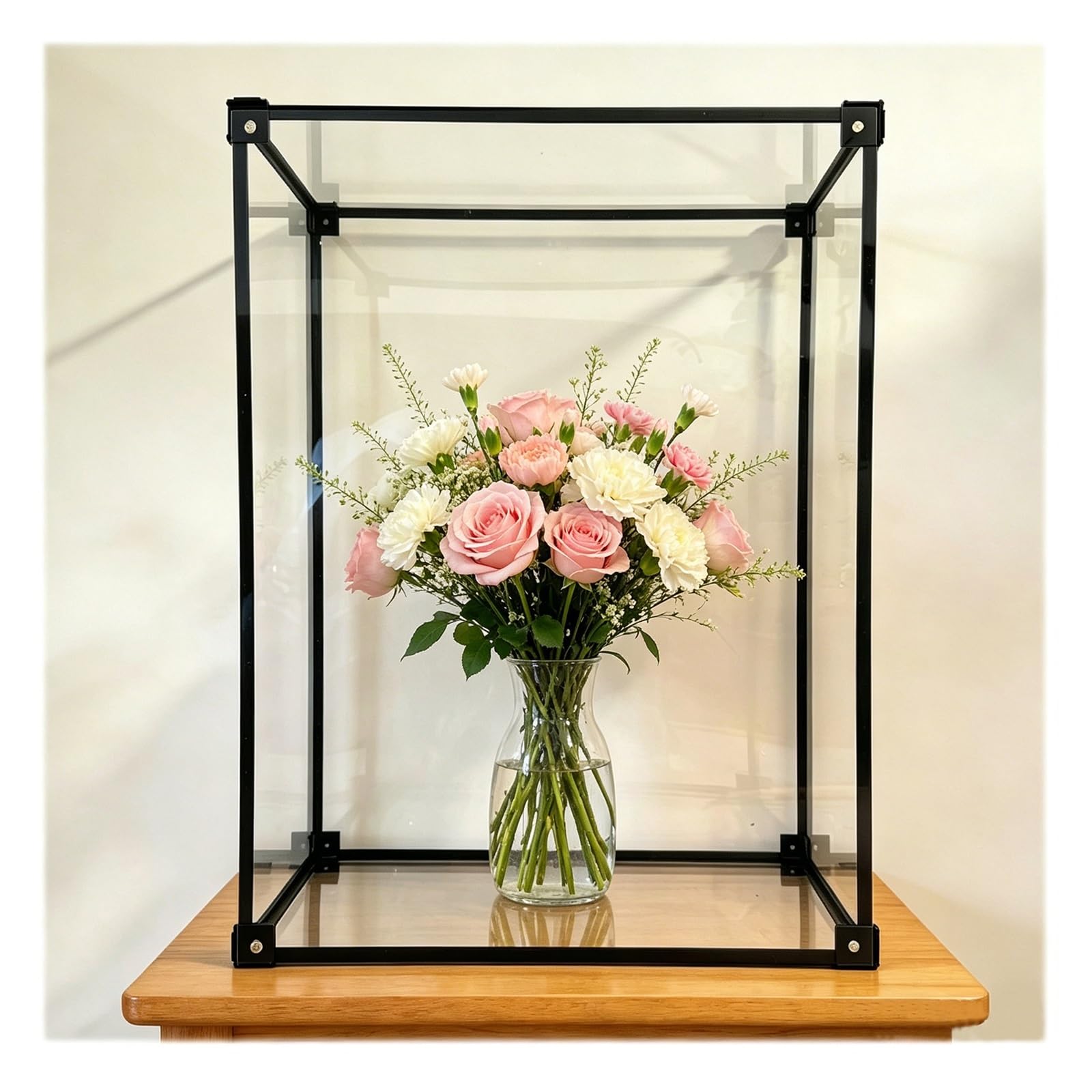 Clear Acrylic Display Case with Magnetic Door, Antiques/ Ornaments/ Posters Acrylic Presentation Box Showcase 8 12 16 20 24 In Tall, Openable Transparent Cube Exhibit Case(16x16x24in/40x40x60cm)