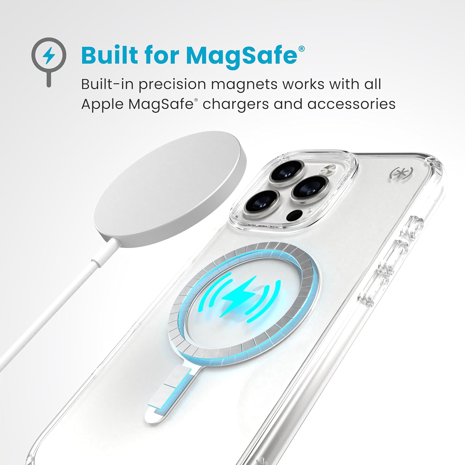 Speck Presidio Clear/Chrome iPhone 16 Pro Max MagSafe Case - Image 3