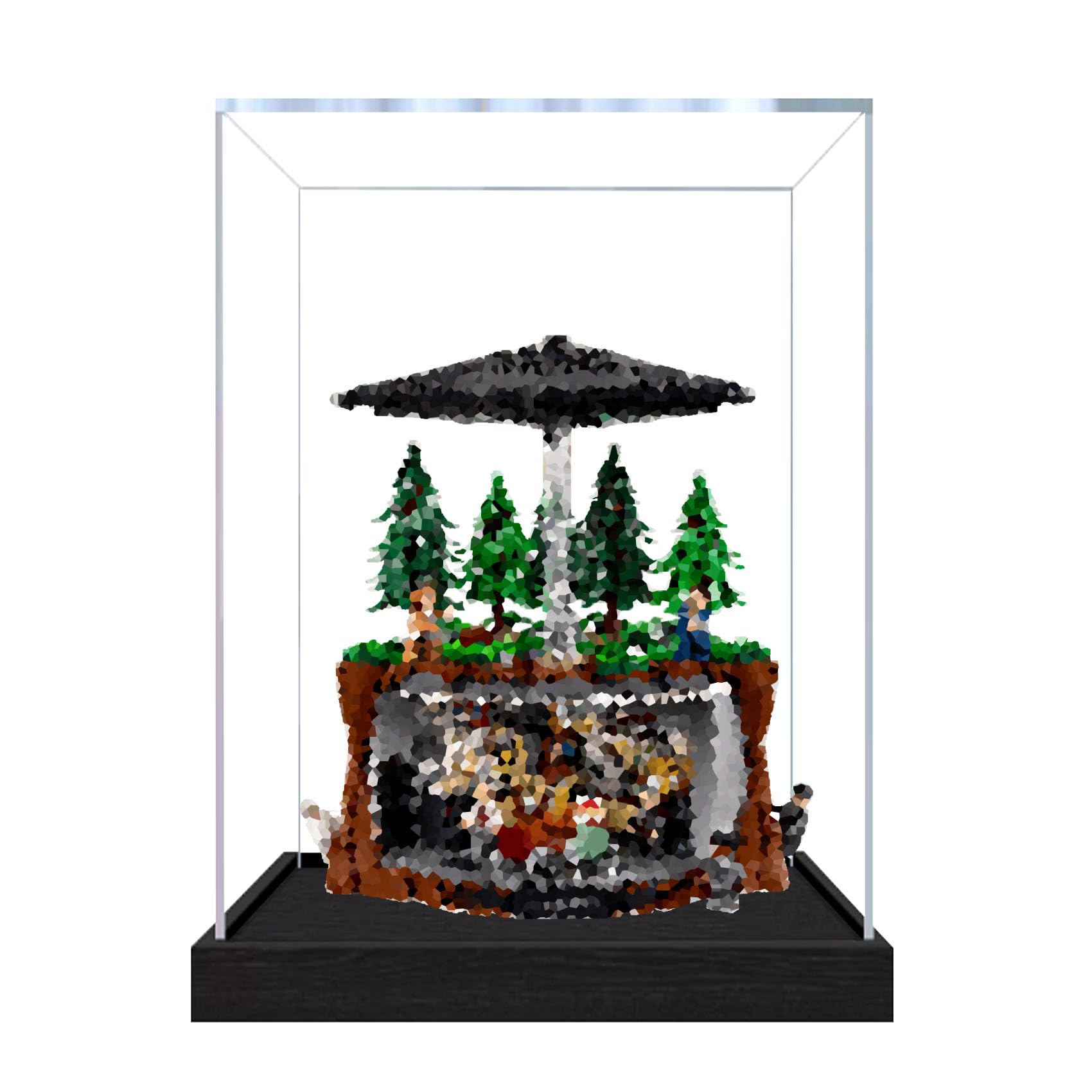 Feifanyifei Black3mm Dustproof Acrylic Display Case For Le-Go 21369 Model (Black3mm)
