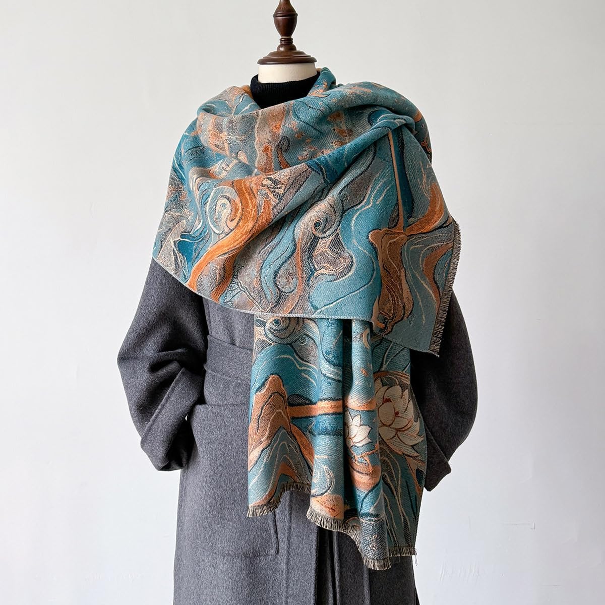 First Choose Women's Blanket Chunky, Pashmina Shawls Wraps Oversized Winter & Fall Warm Scarfs Soft Cashmere Feel for Women - Image 4