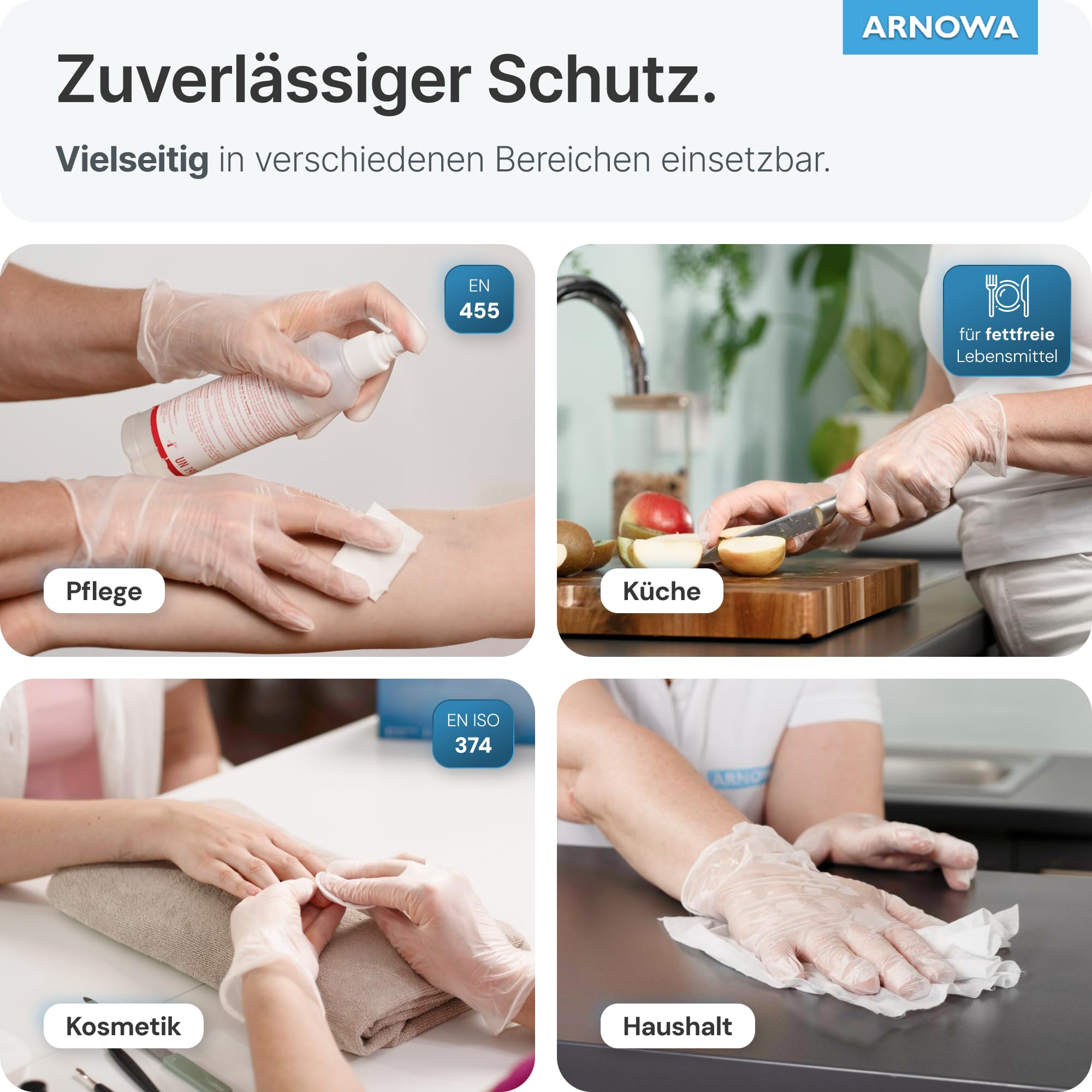 1000x ARNOMED® Einweghandschuhe M, Vinyl Handschuhe, Einmalhandschuhe | Handschuhe Einweg puderfrei, Gummihandschuhe Einweg latexfrei, Einweg Handschuhe, Einmalhandschuhe in S, M, L, XL