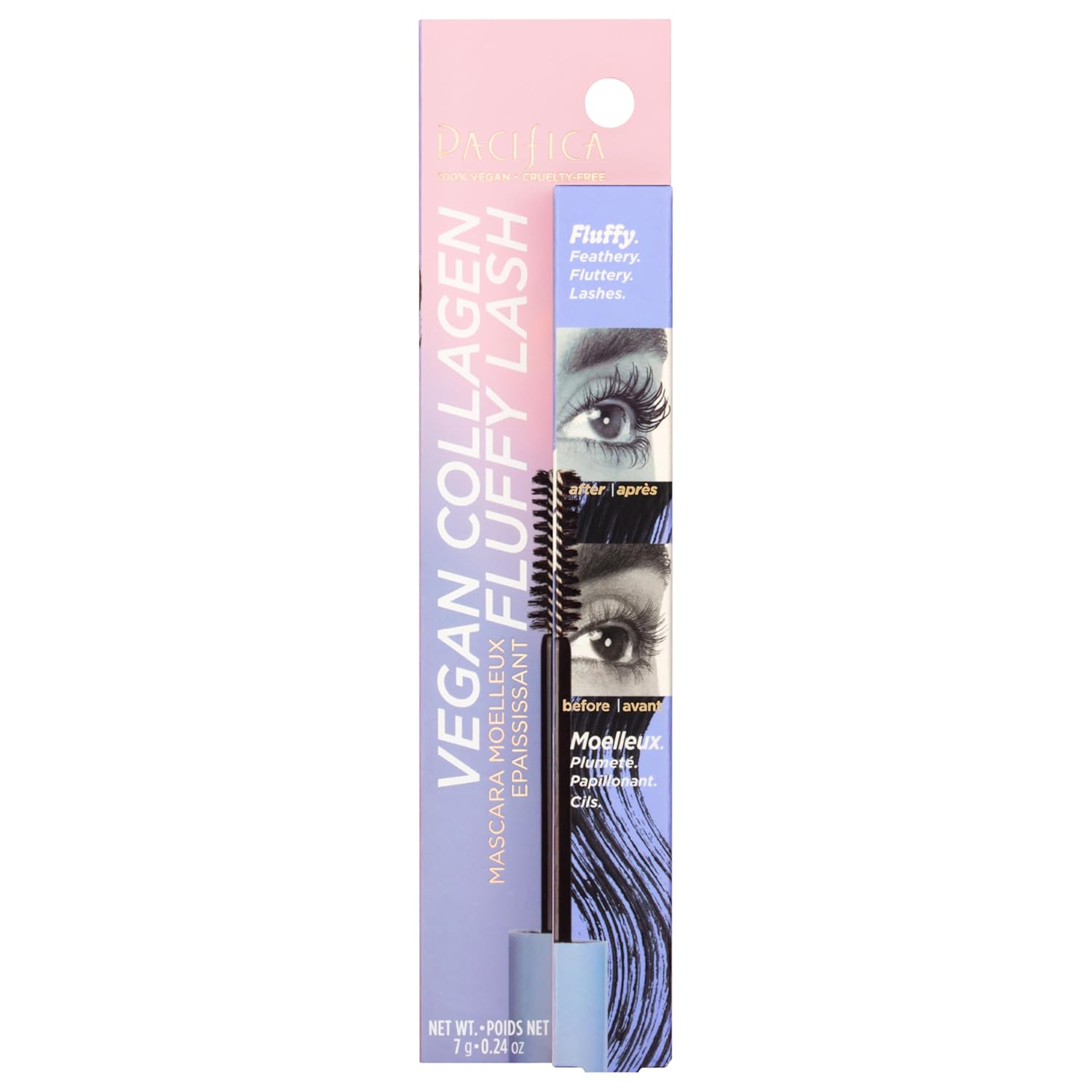 Pacifica Vegan Collagen Fluffy Lash Mascara – Black Thickening & Lengthening Mascara with Plant Fibers, Full Fluffy Lashes, Vegan & Cruelty-Free, 0.24 oz - Image 11