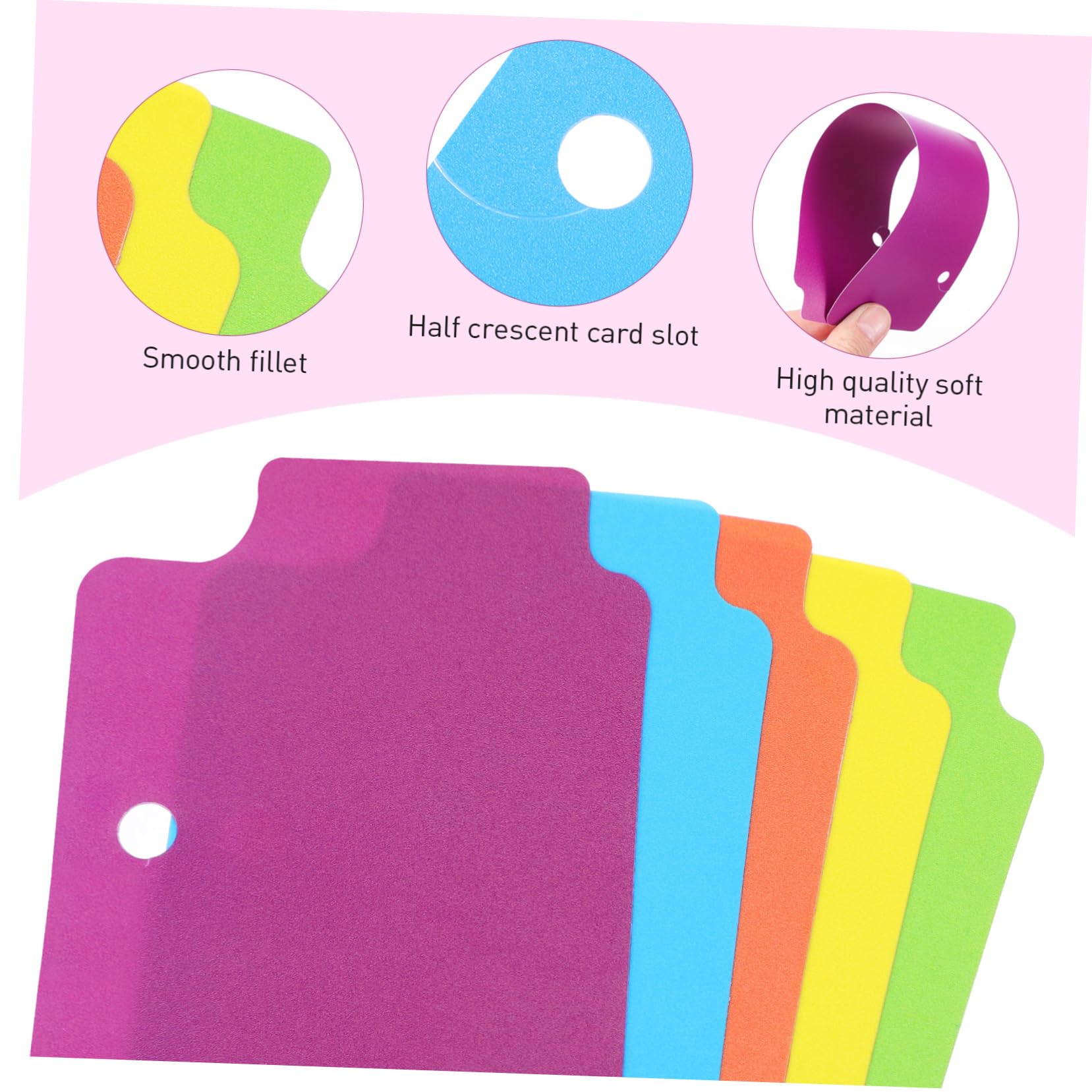 DOITOOL 12 Ensembles Signets De Reliure Collège Travail Diviseur Onglet Séparateur De Classeur Languette À Onglets Inserts Poinçonné Carnet De Notes Cahier Avec Onglets Abdos 5 Pièces * 12