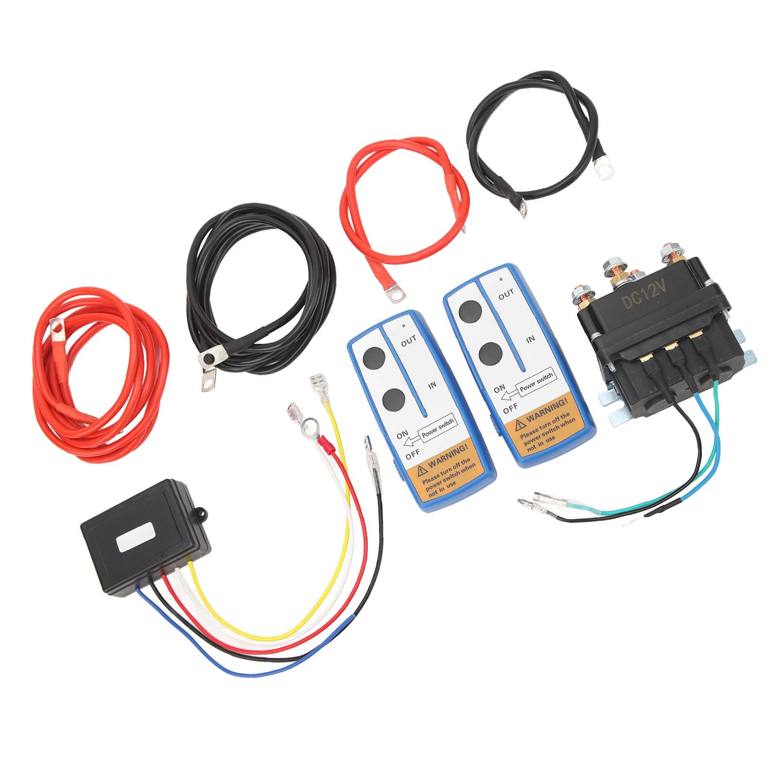 Kit de Télécommande de Treuil sans Fil 12 V, 63070 250 A, Contacteur de Relais Solénoïde de Treuil Robuste, Contrôle sans Fil et Longue Durée de Vie pour Camion ATV UTV de 2 000