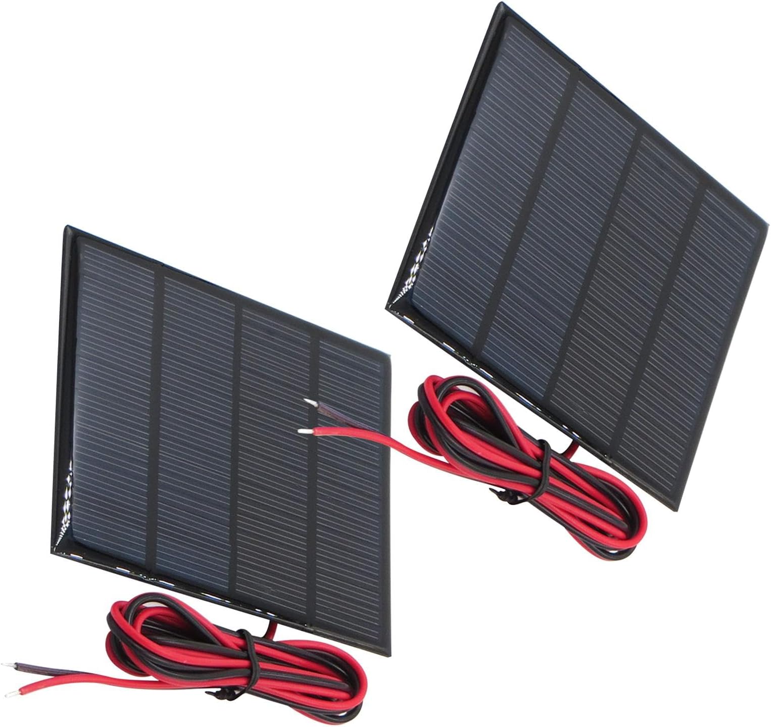 ZEZEFUFU 2 x 1.5W 12V Small Solar Cell Panel Module DIY Kit Solar Power Charger Solar DIY System Kits