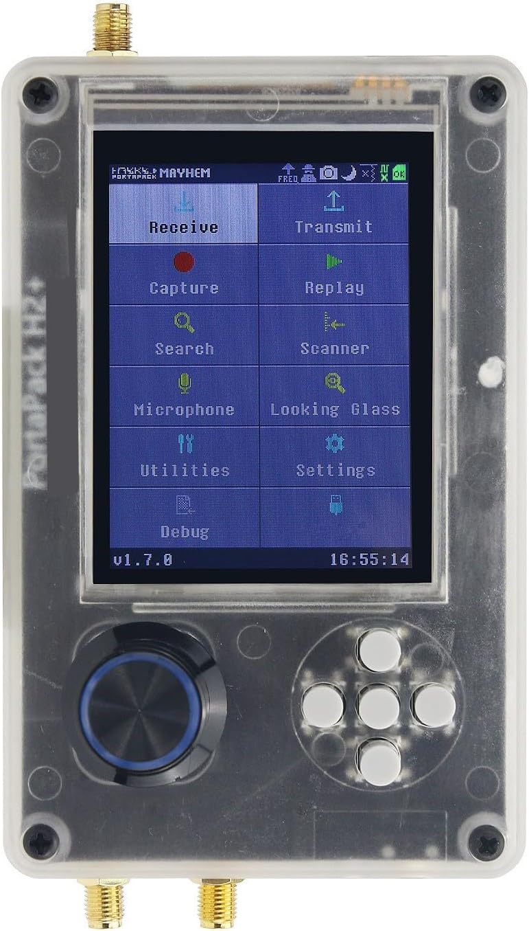 V1.8.0 Upgraded PortaPack H2 3.2" LCD Screen SDR Radio Kit Plastic Shell Finished 7 Antennas & USB Cable