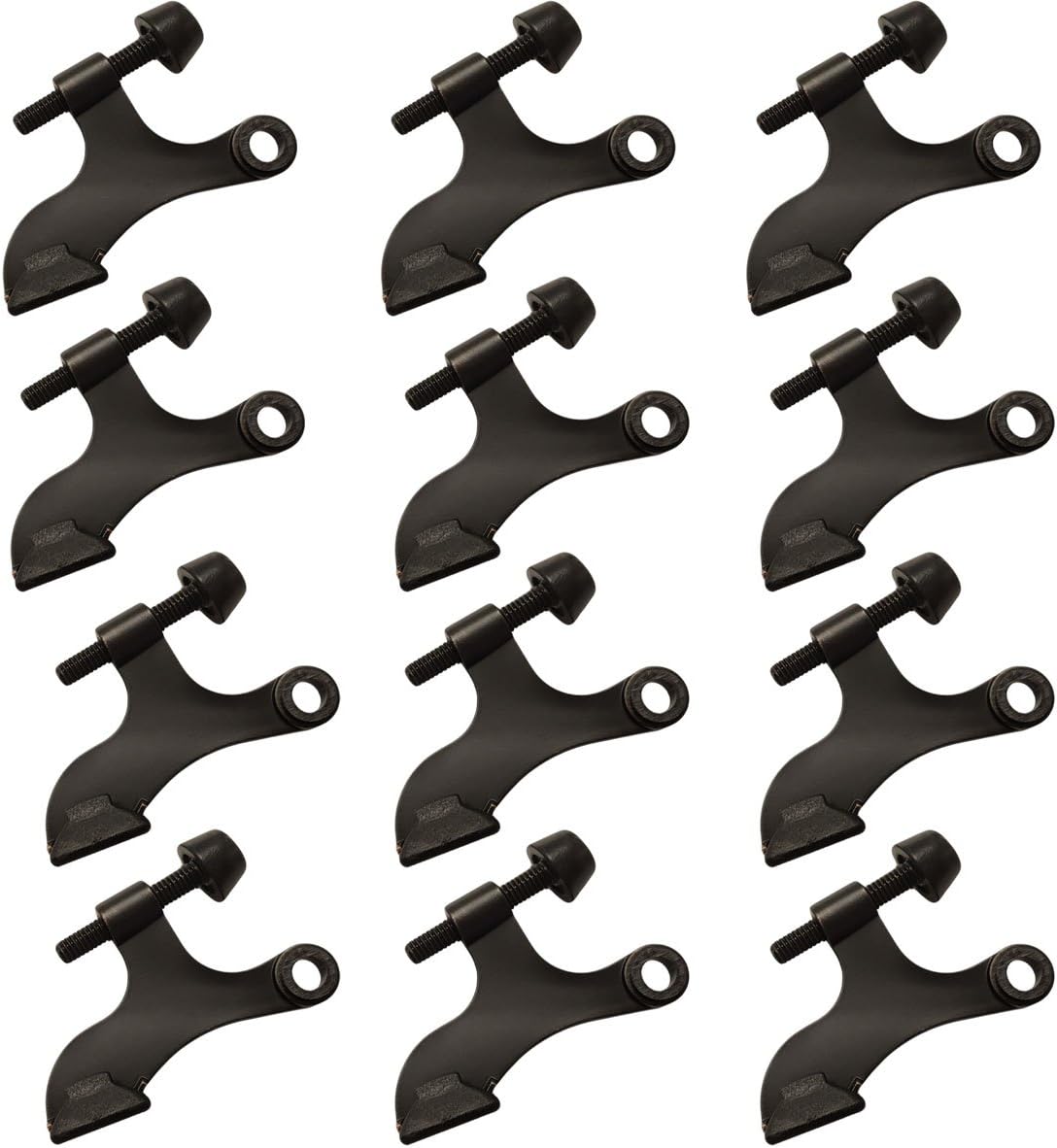 Oil Rubbed Bronze Deluxe Hinge Pin Door Stops - Pack of 12 Door Stops