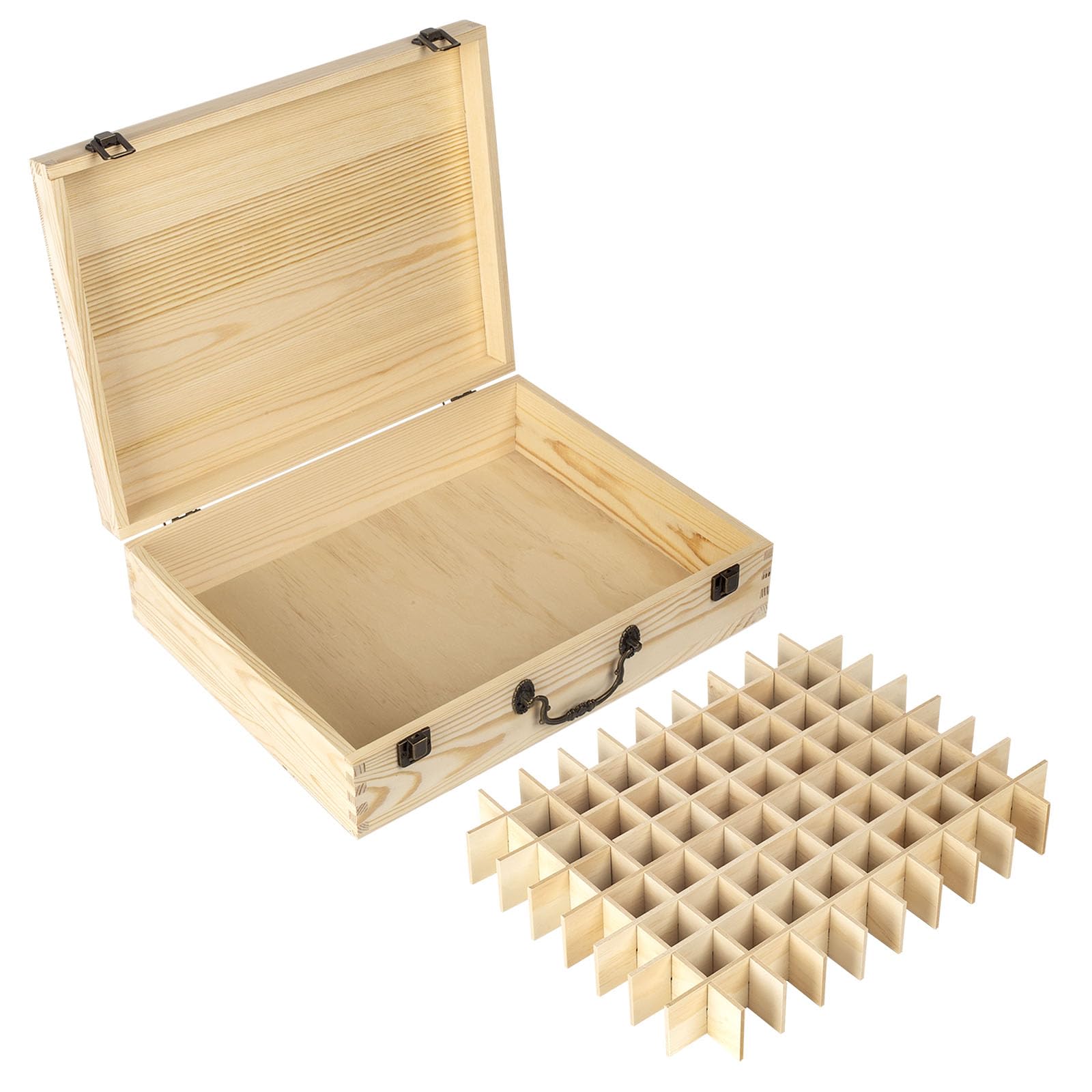 Guolich Scatola Porta Oli Essenziali In Legno 32 Scomparti – Organizzatore Con Divisori Rimovibili, Per Viaggio E Casa, Adatto A Bottiglie 5-15 Ml