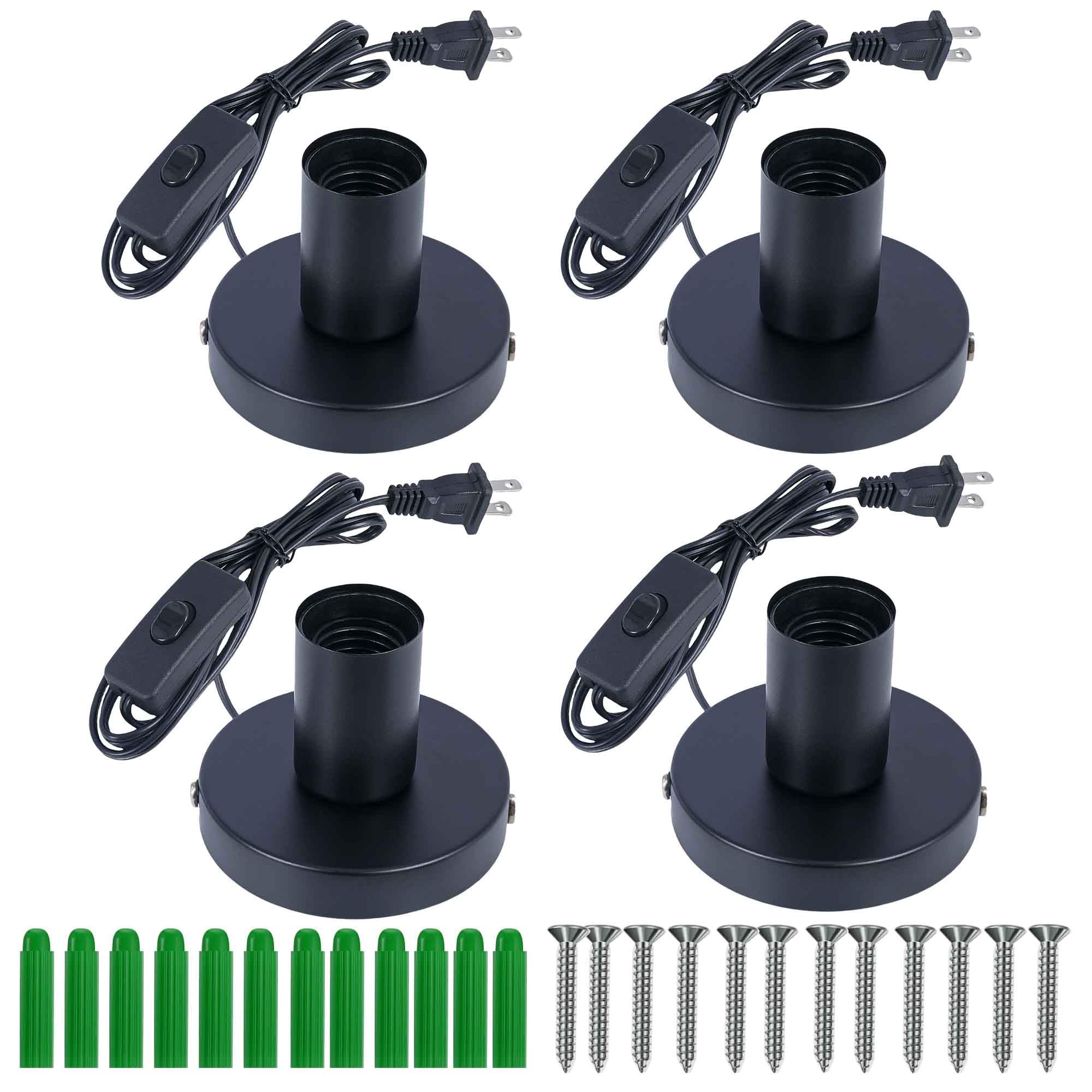 Black Metal Lamp Base - Edison Bulb Holder -7